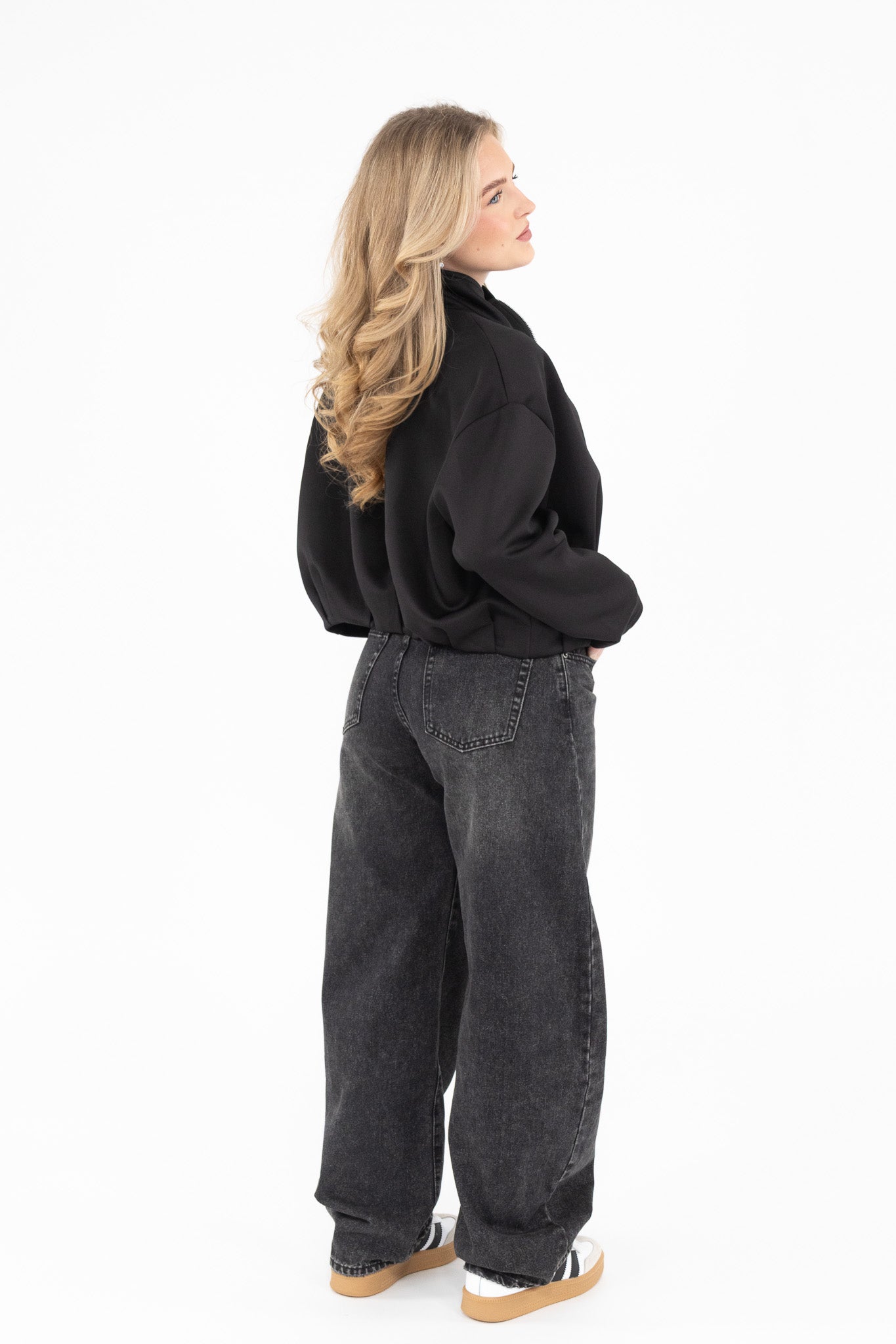 Washed Balloon Jeans