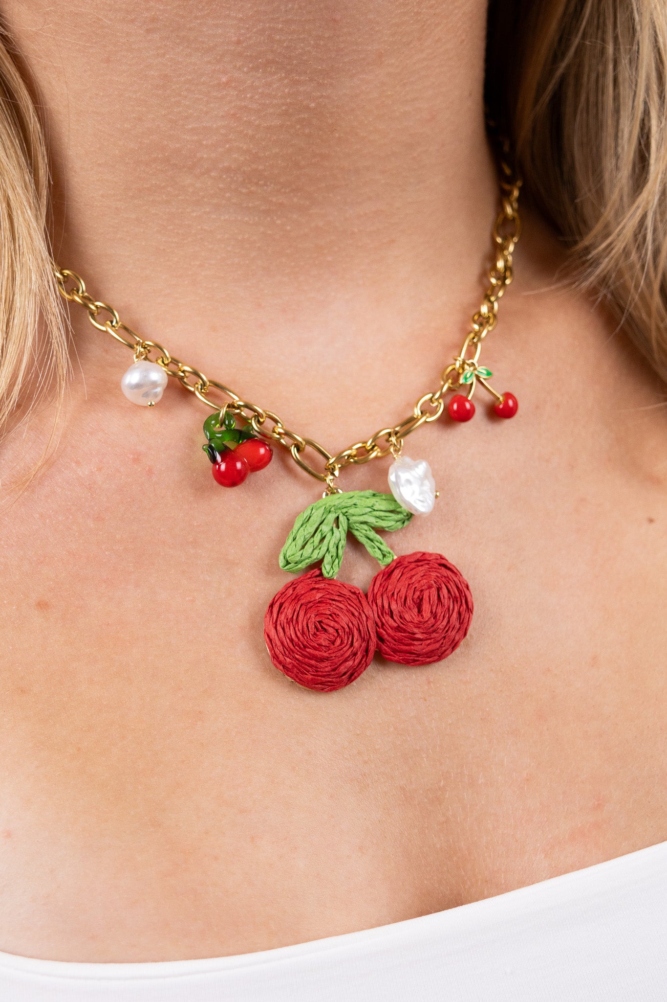 Cherry bomb necklace