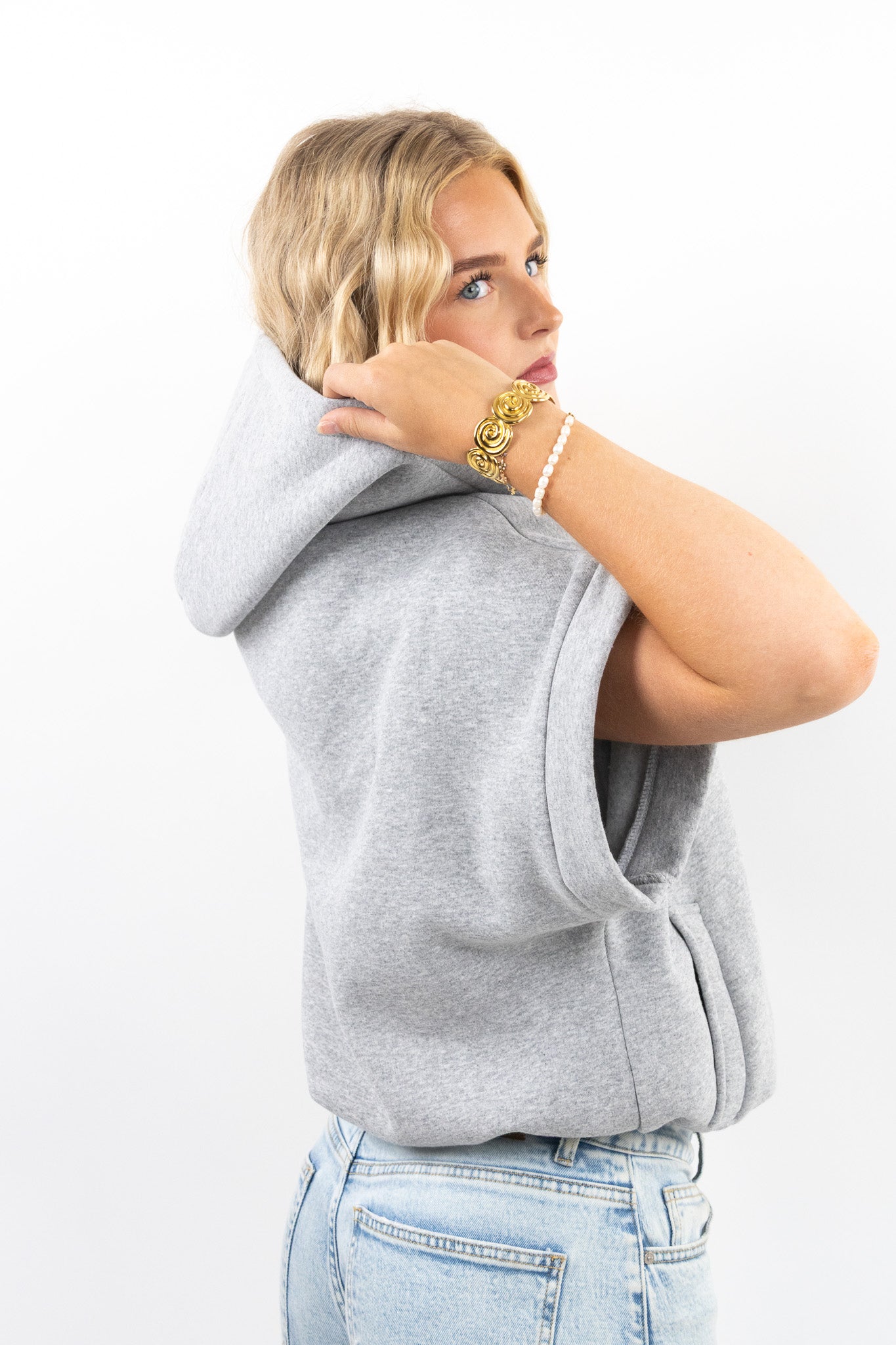 Sleeveless Zip Hoodie