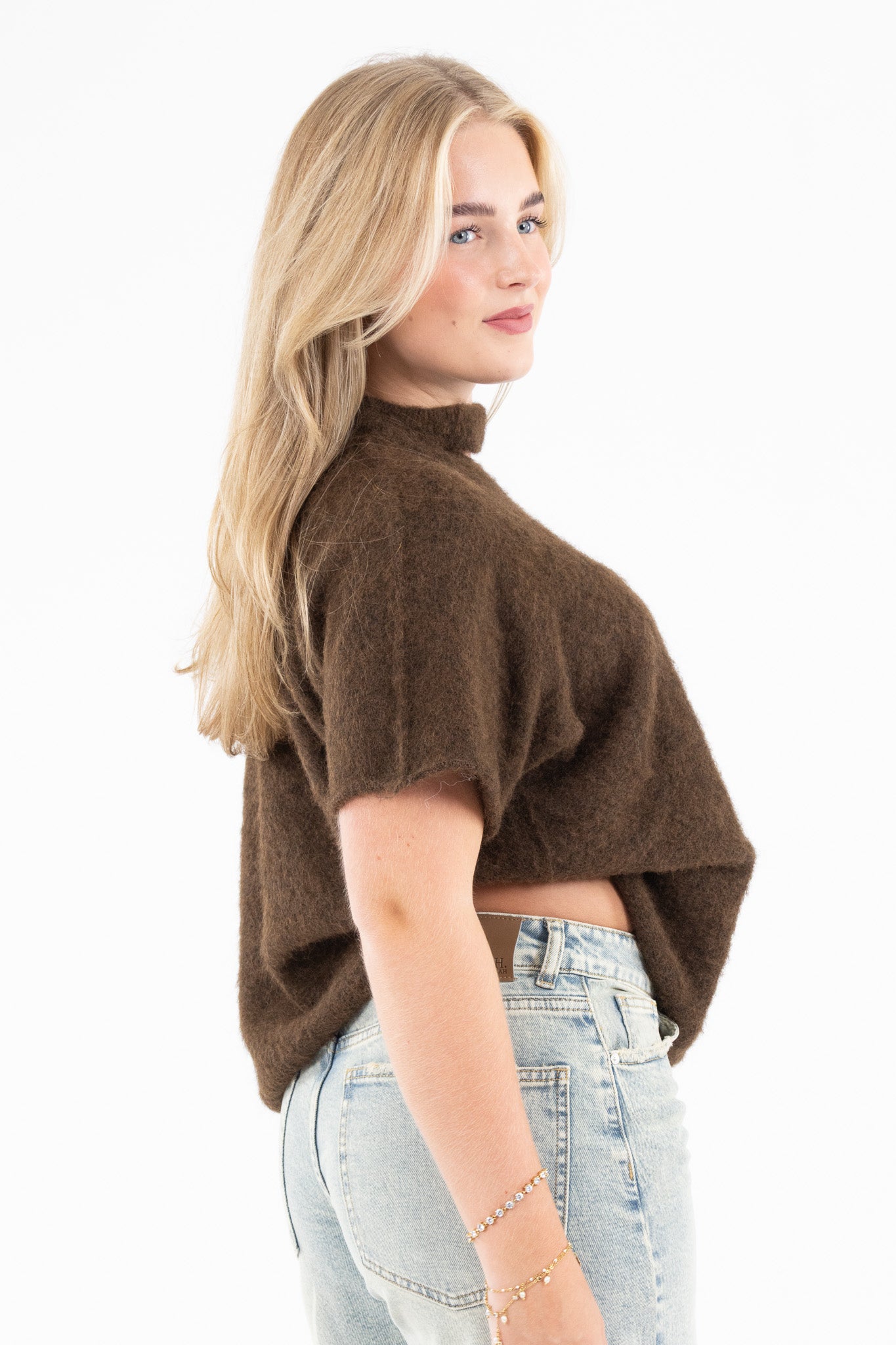 Cut Out Shoulder Knit