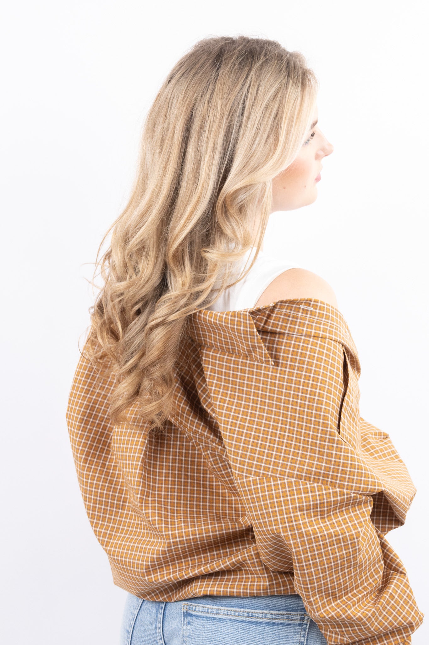 Cropped Checkered Shirt