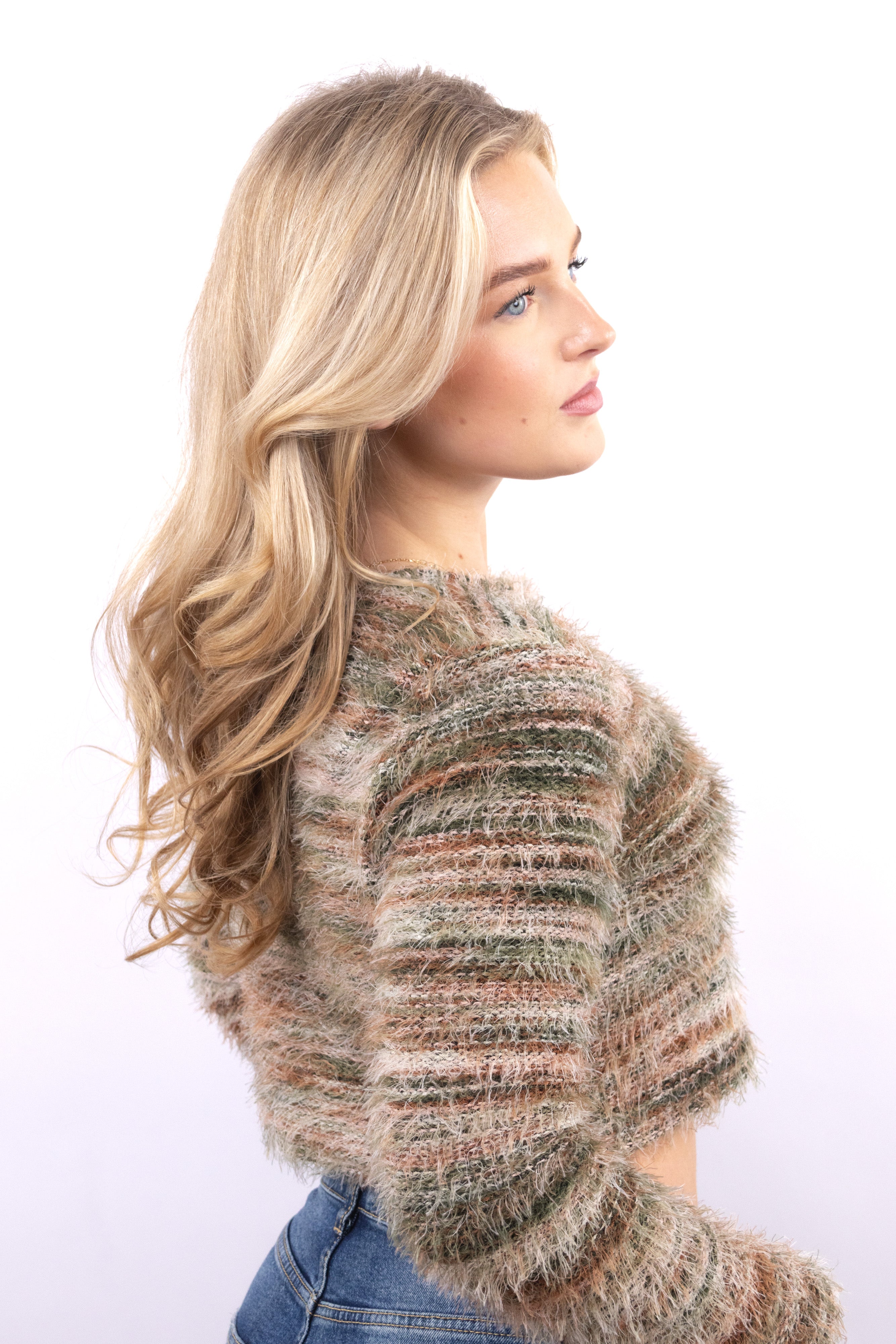 Cropped Fuzzy Cardigan