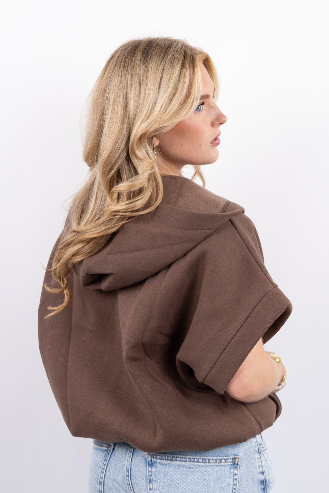 Sleeveless Zip Hoodie