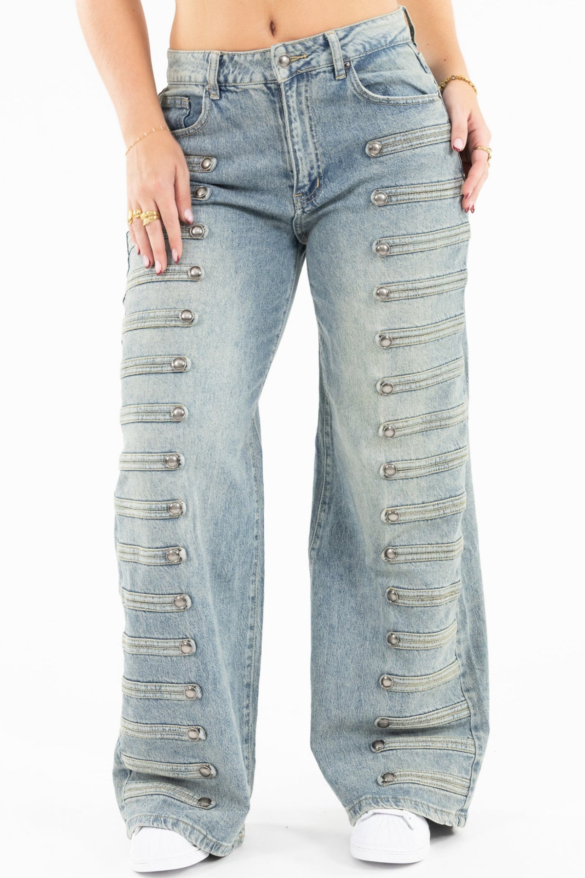Military Wide Leg Jeans
