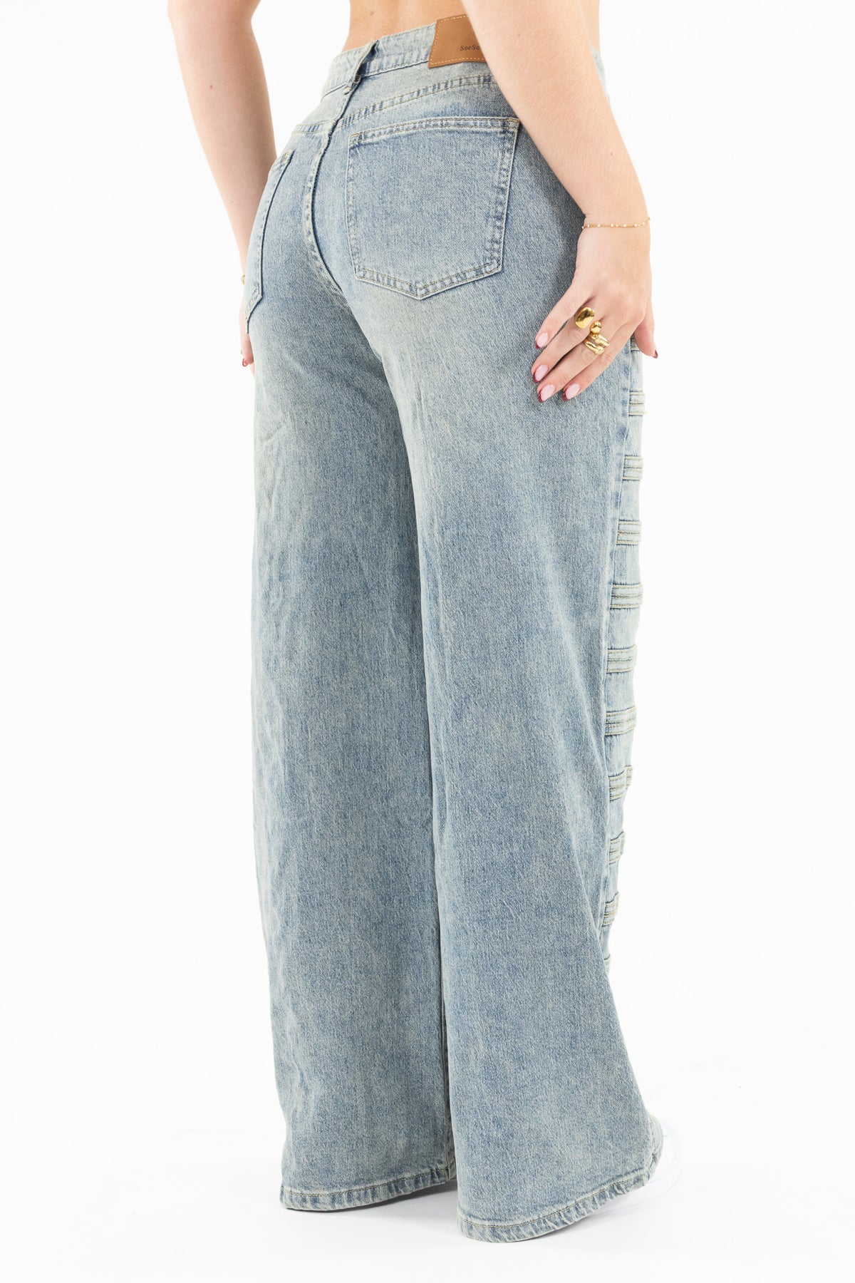 Military Wide Leg Jeans
