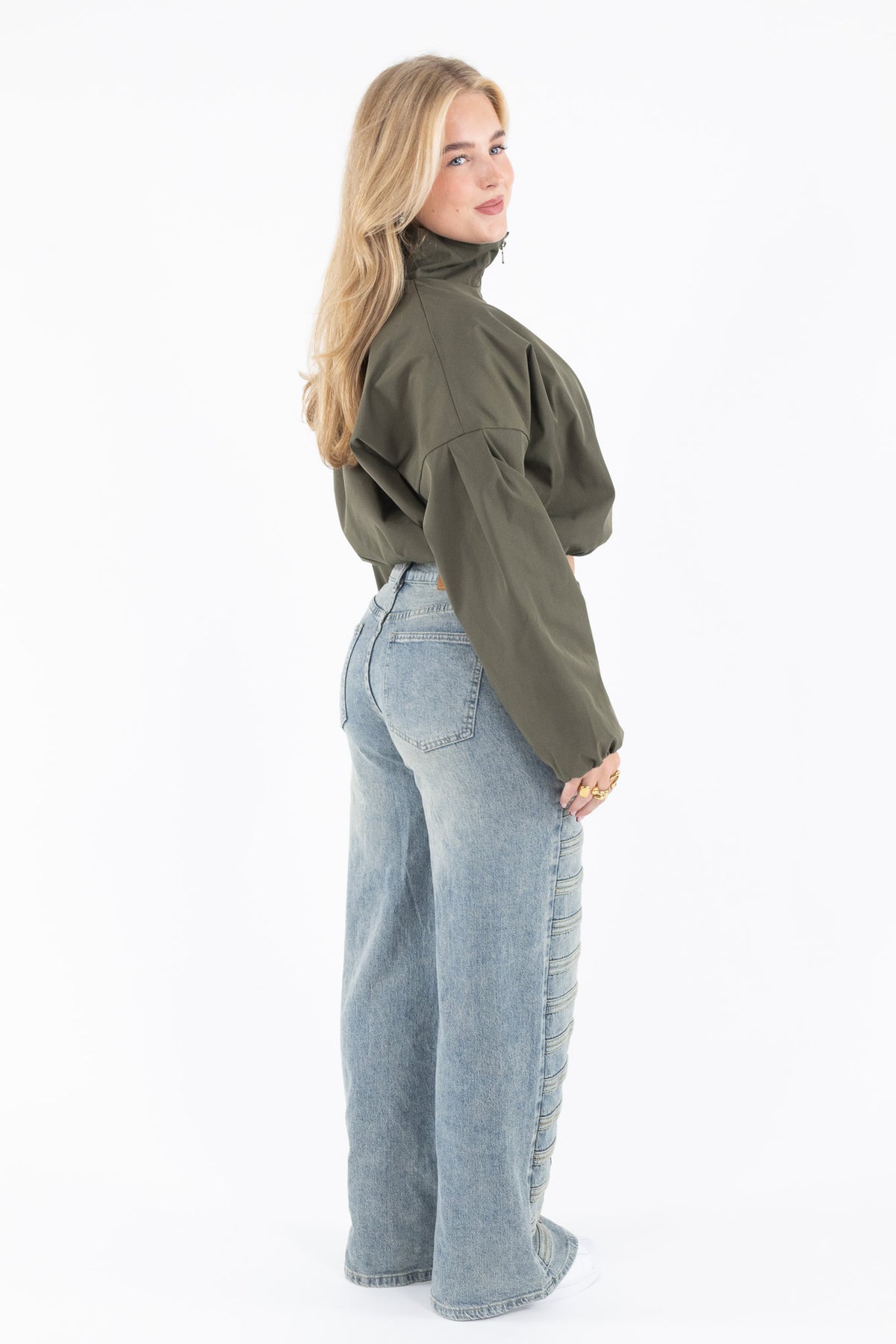 Military Wide Leg Jeans