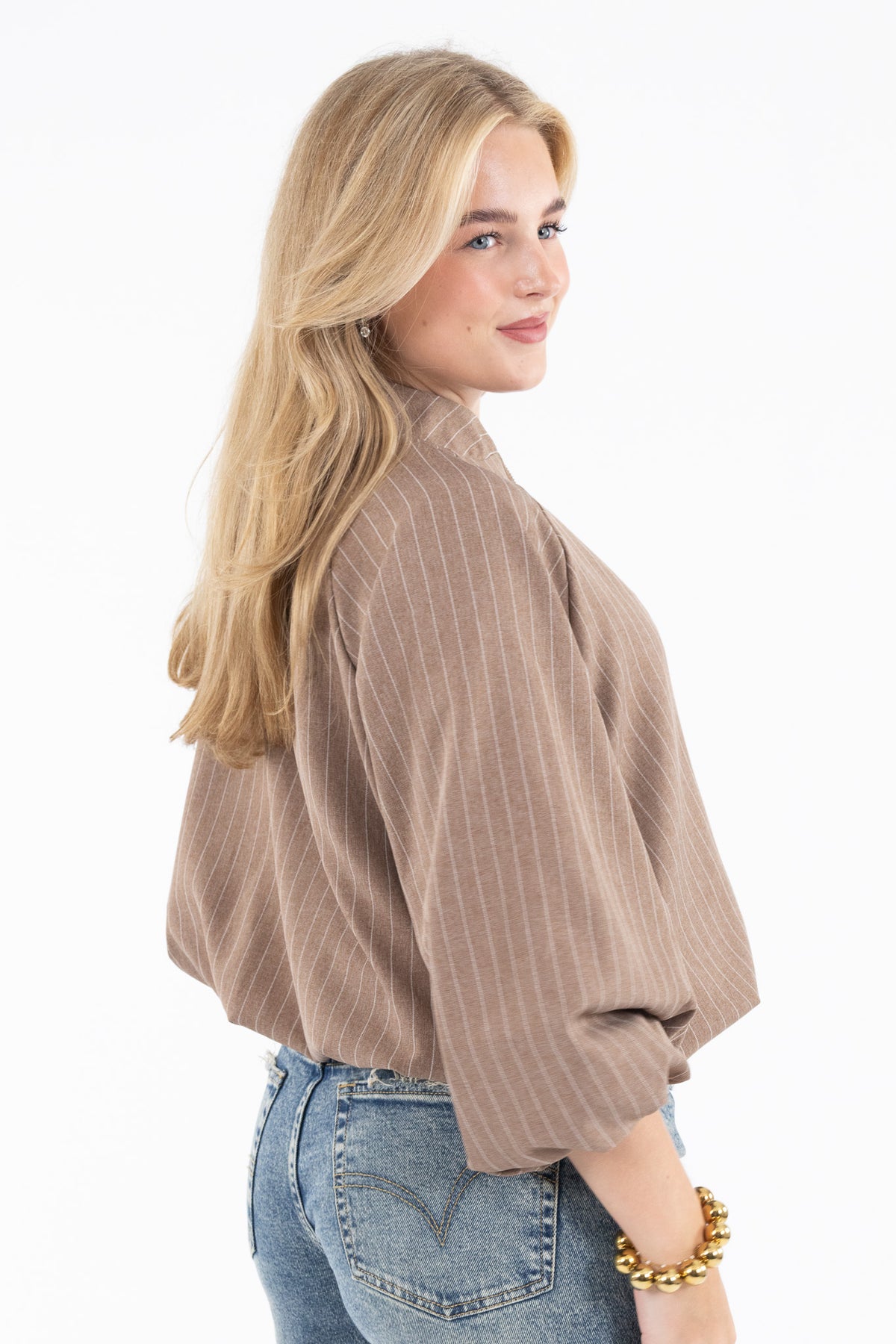 Pinstripe Zip Jacket