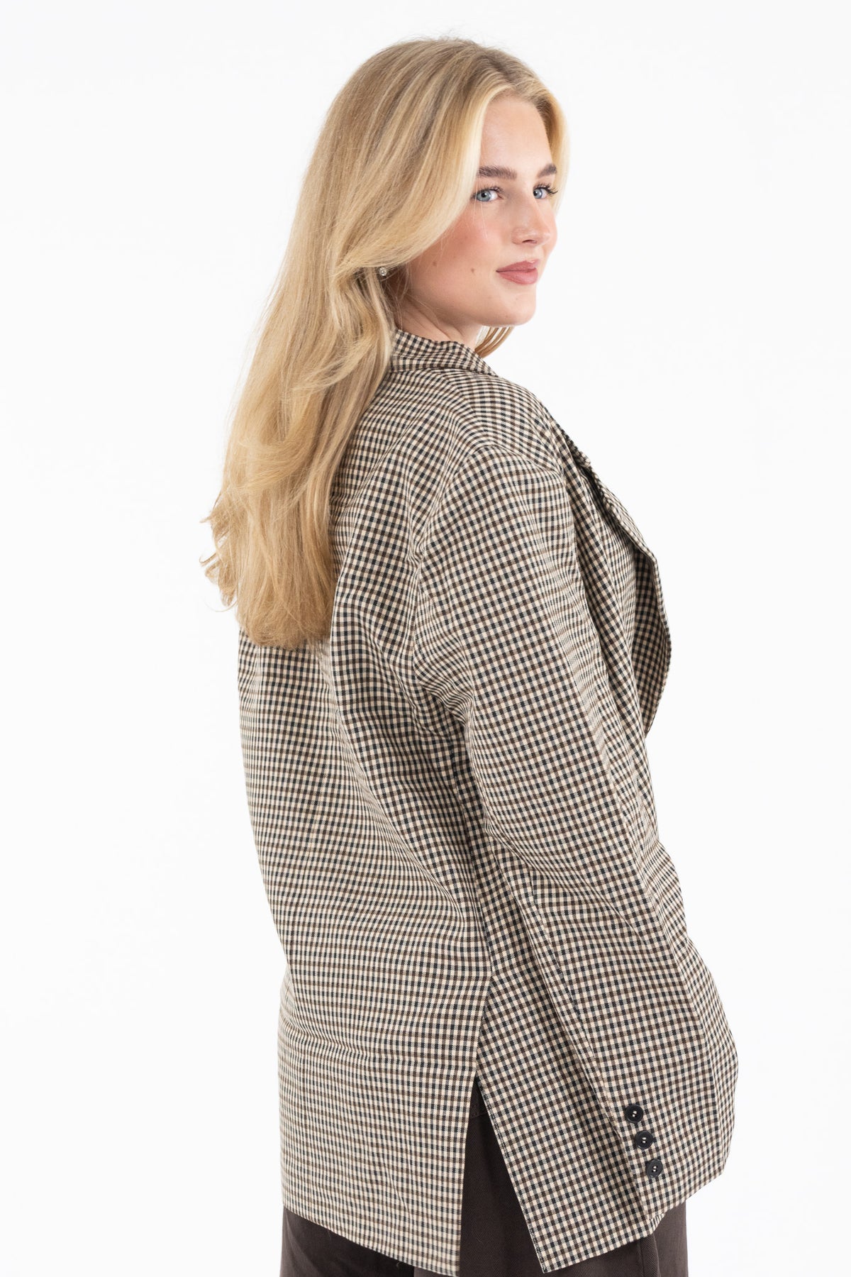Oversized Check Blazer