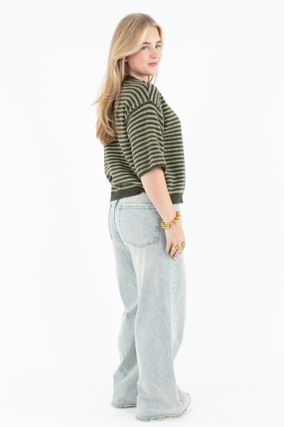 Cut Out Stripe Knit