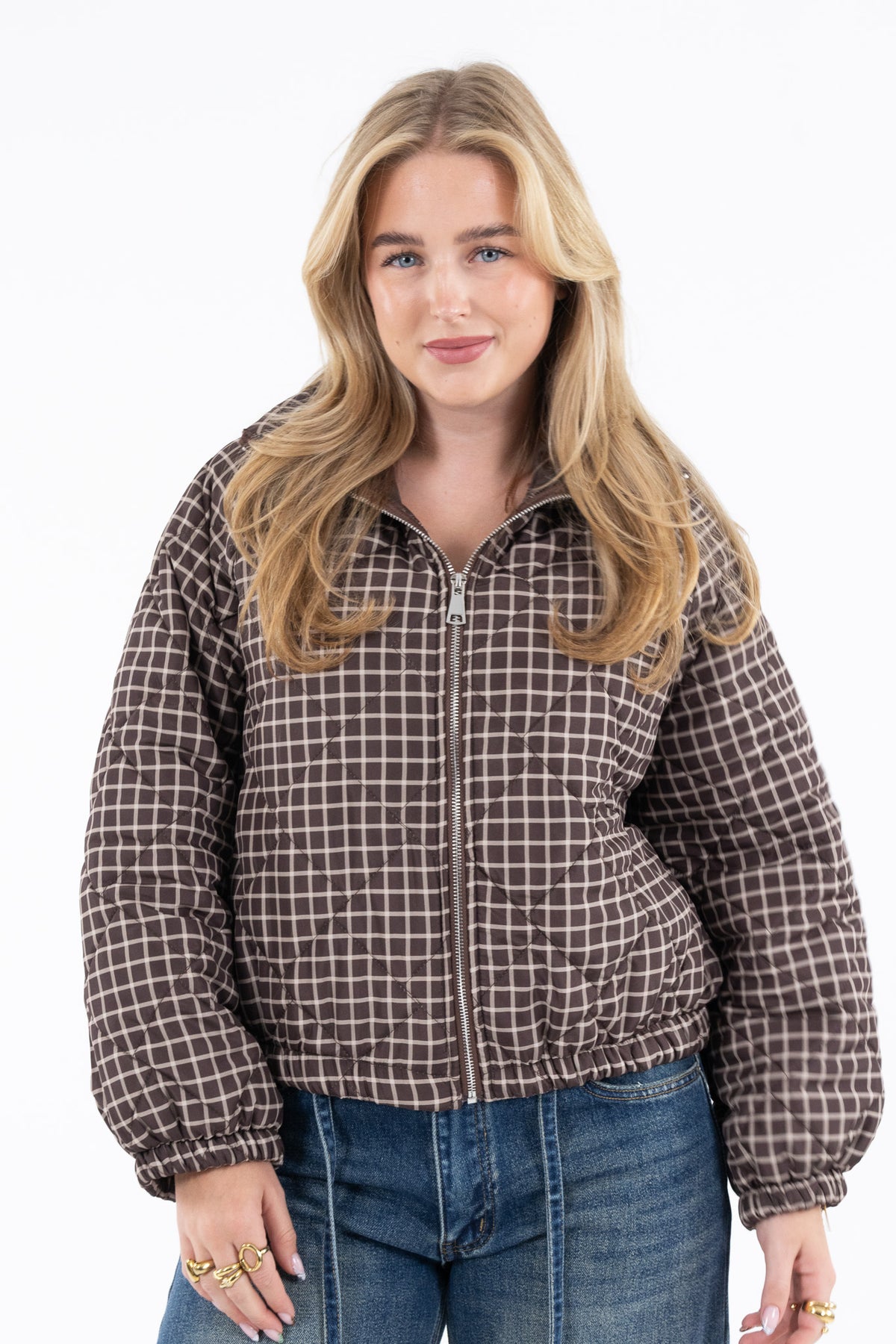 Check Bomber Jacket