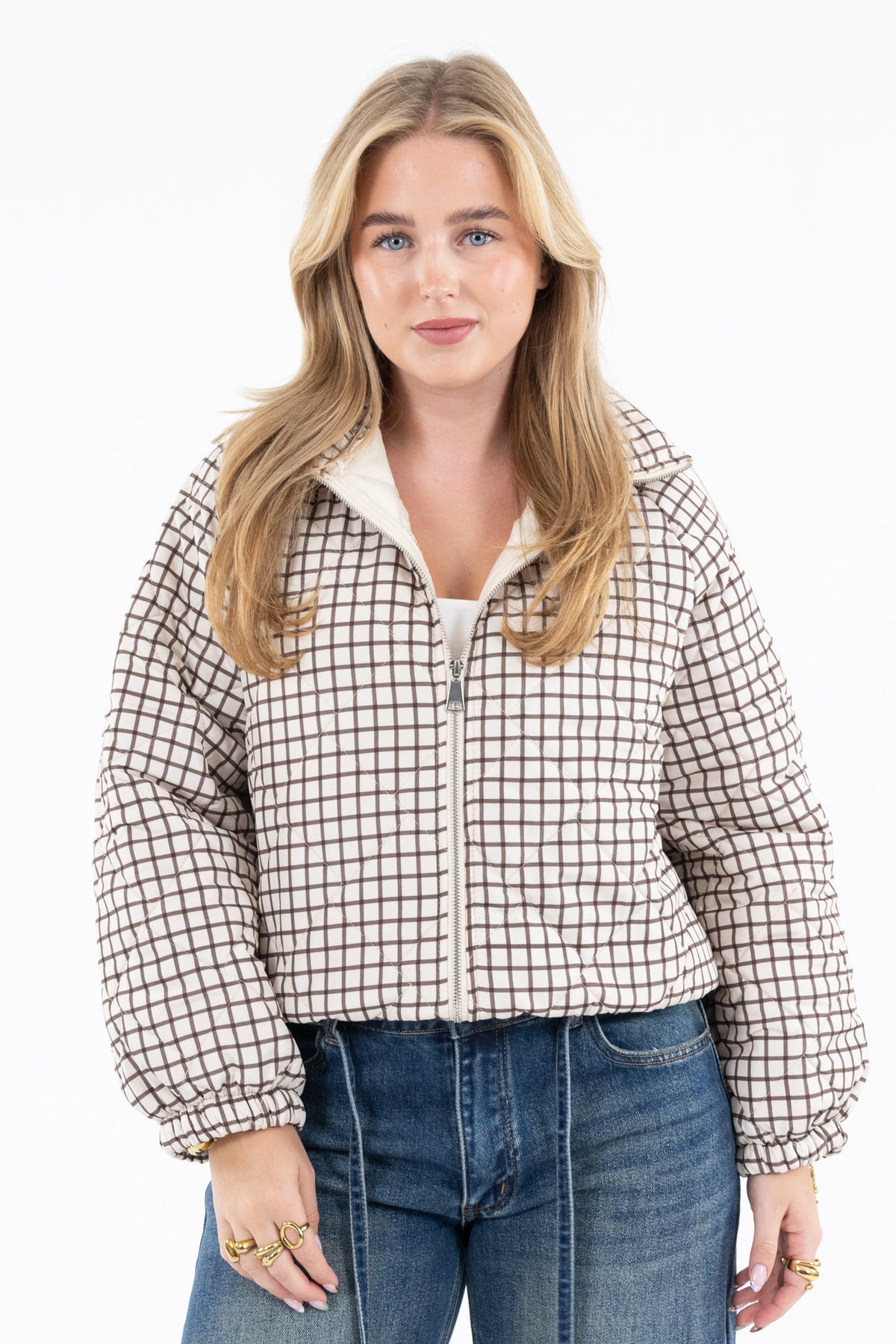 Check Bomber Jacket