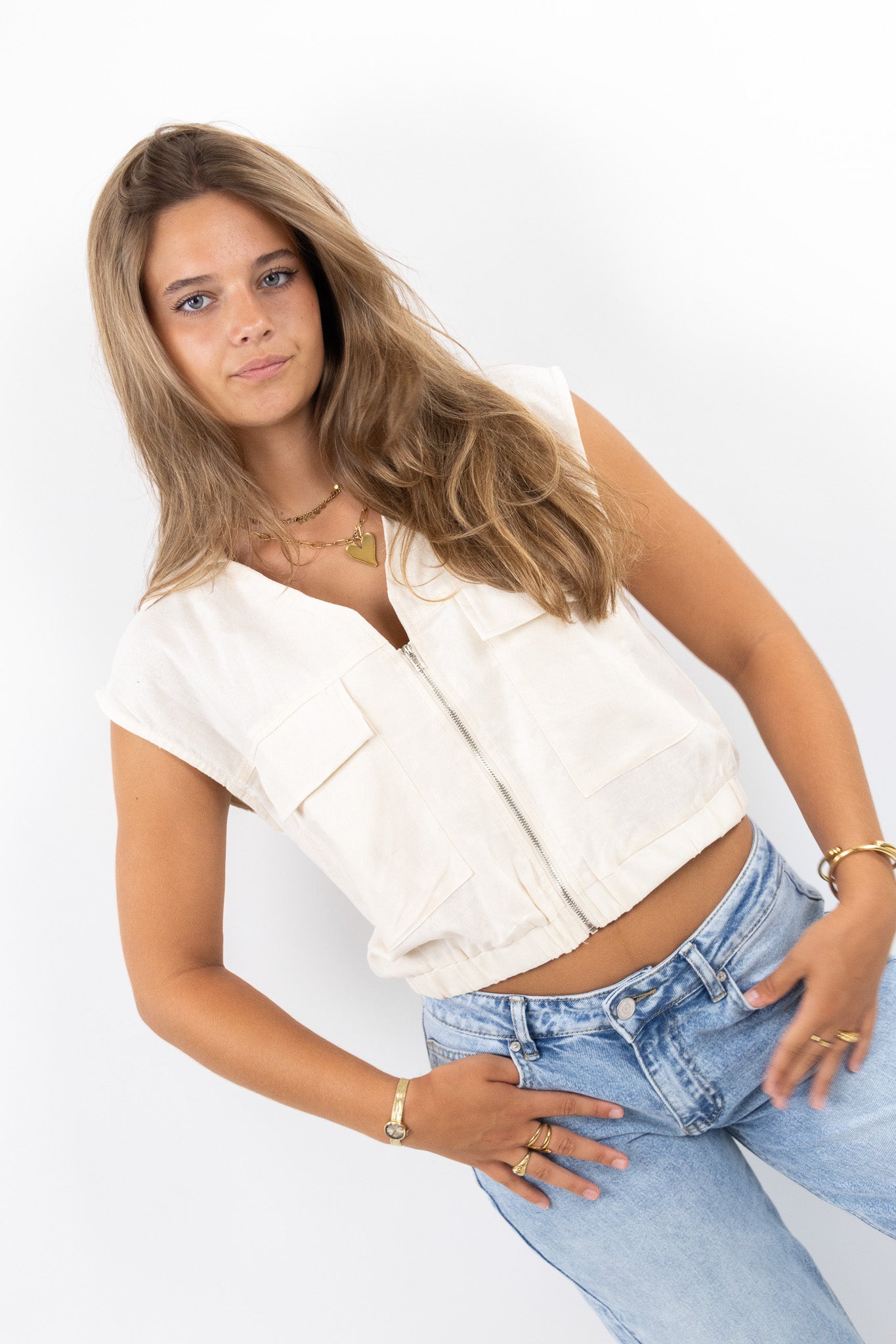 Zip Crop Top