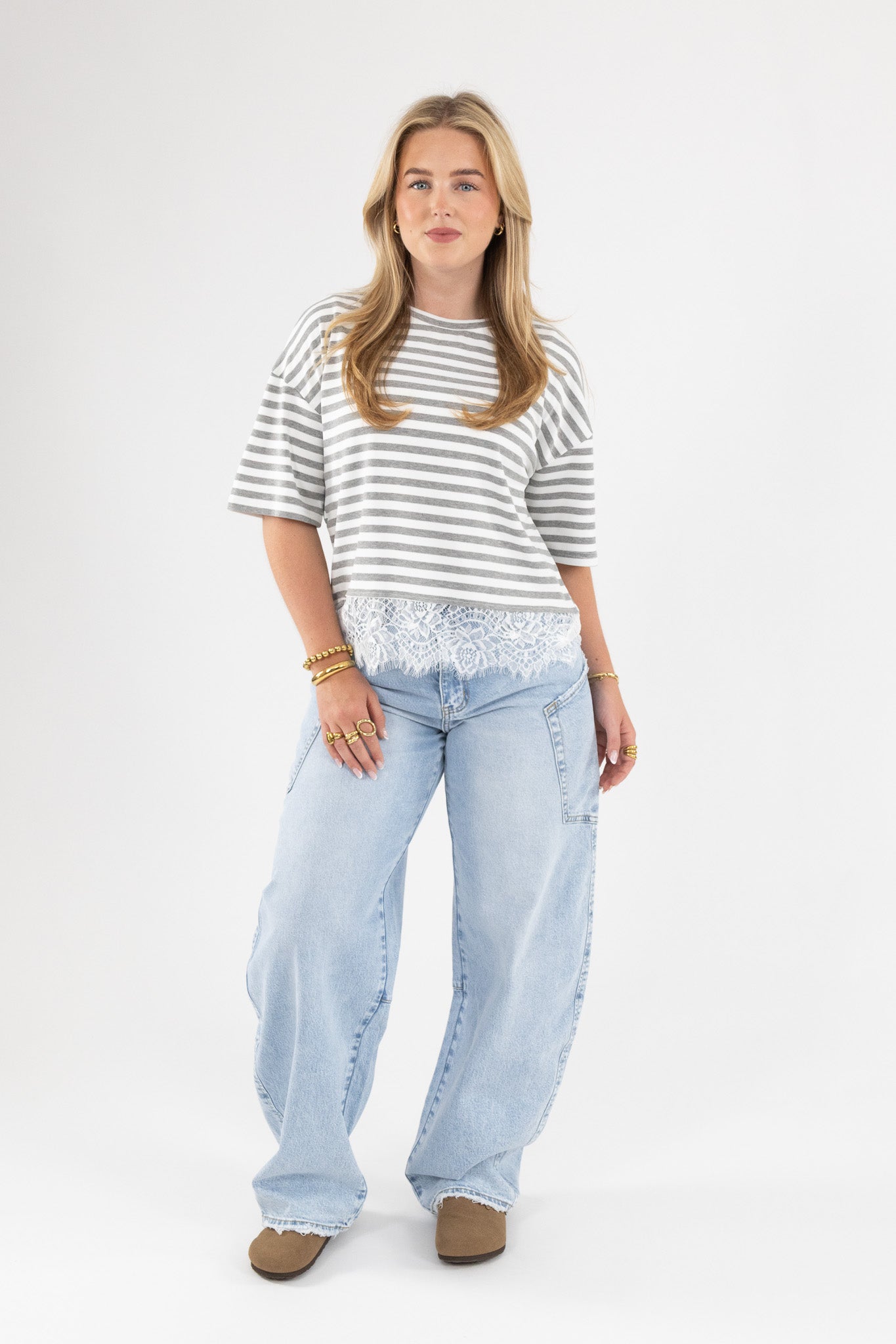 Stripe Lace T-Shirt