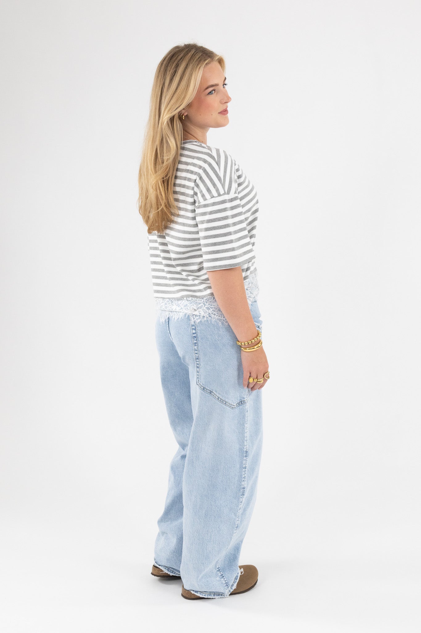 Stripe Lace T-Shirt