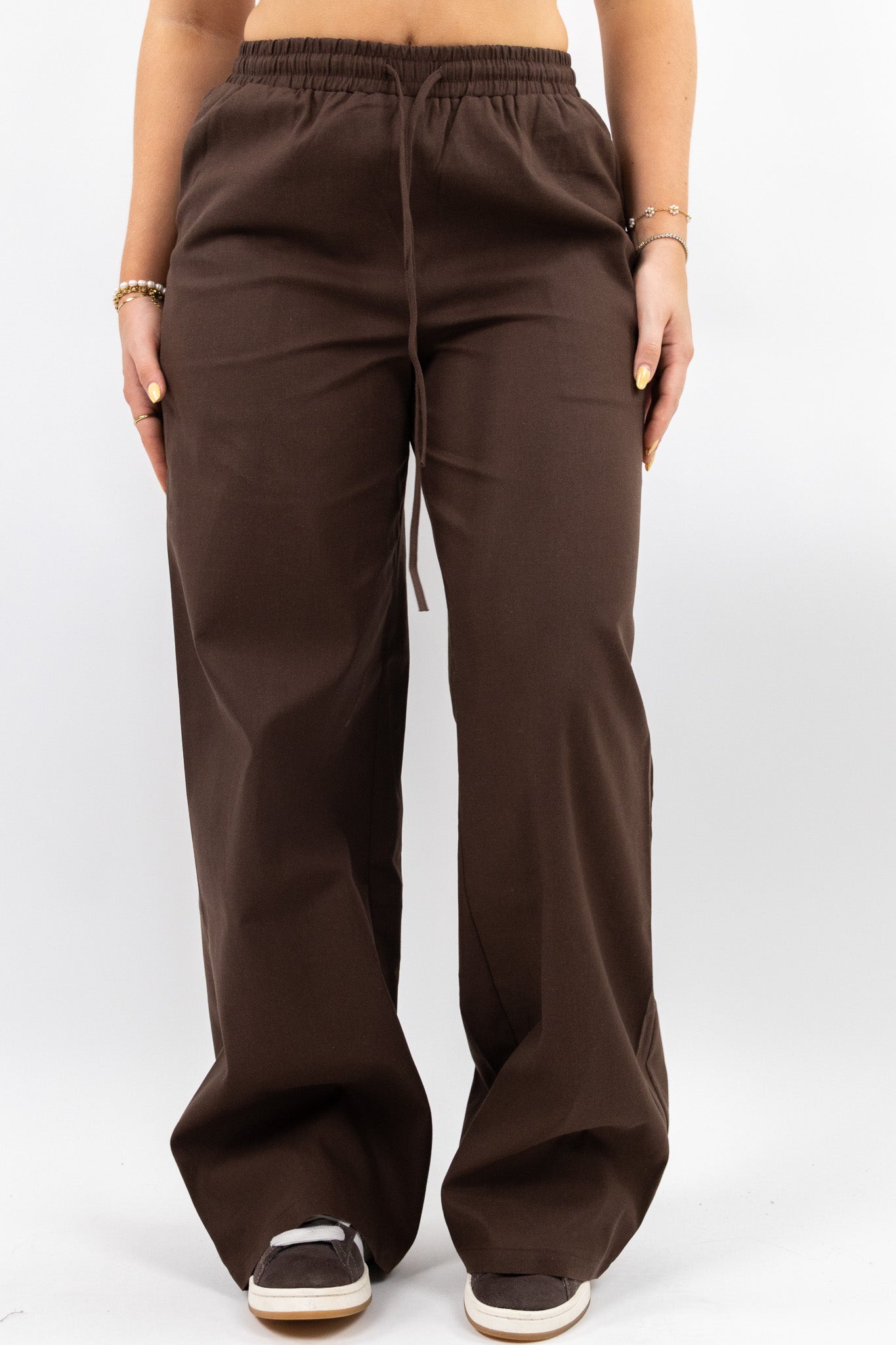 Heavy Linen Wide Pants