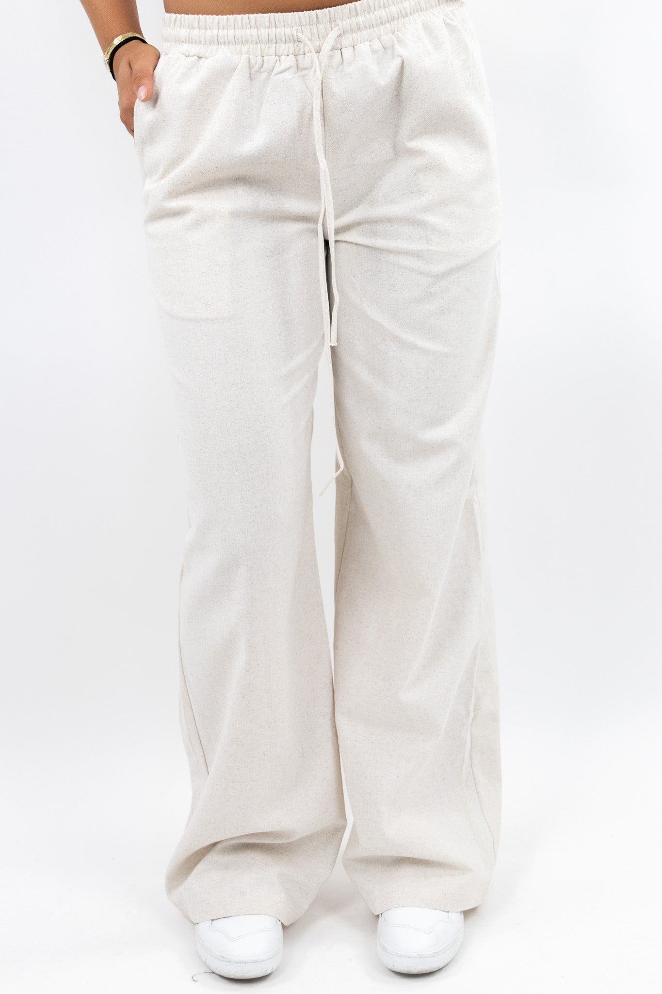 Heavy Linen Wide Pants