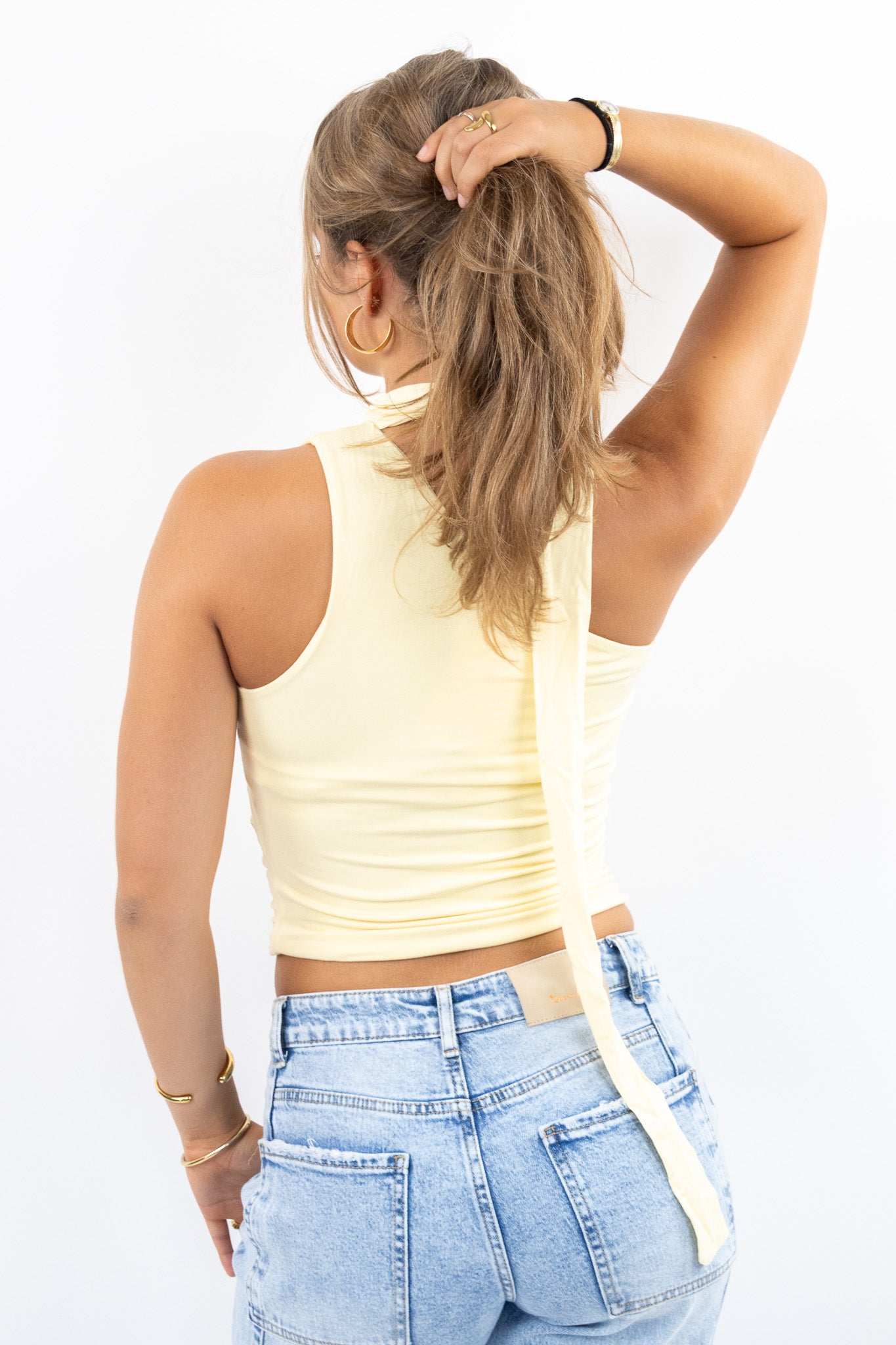 One Shoulder Scarf Top