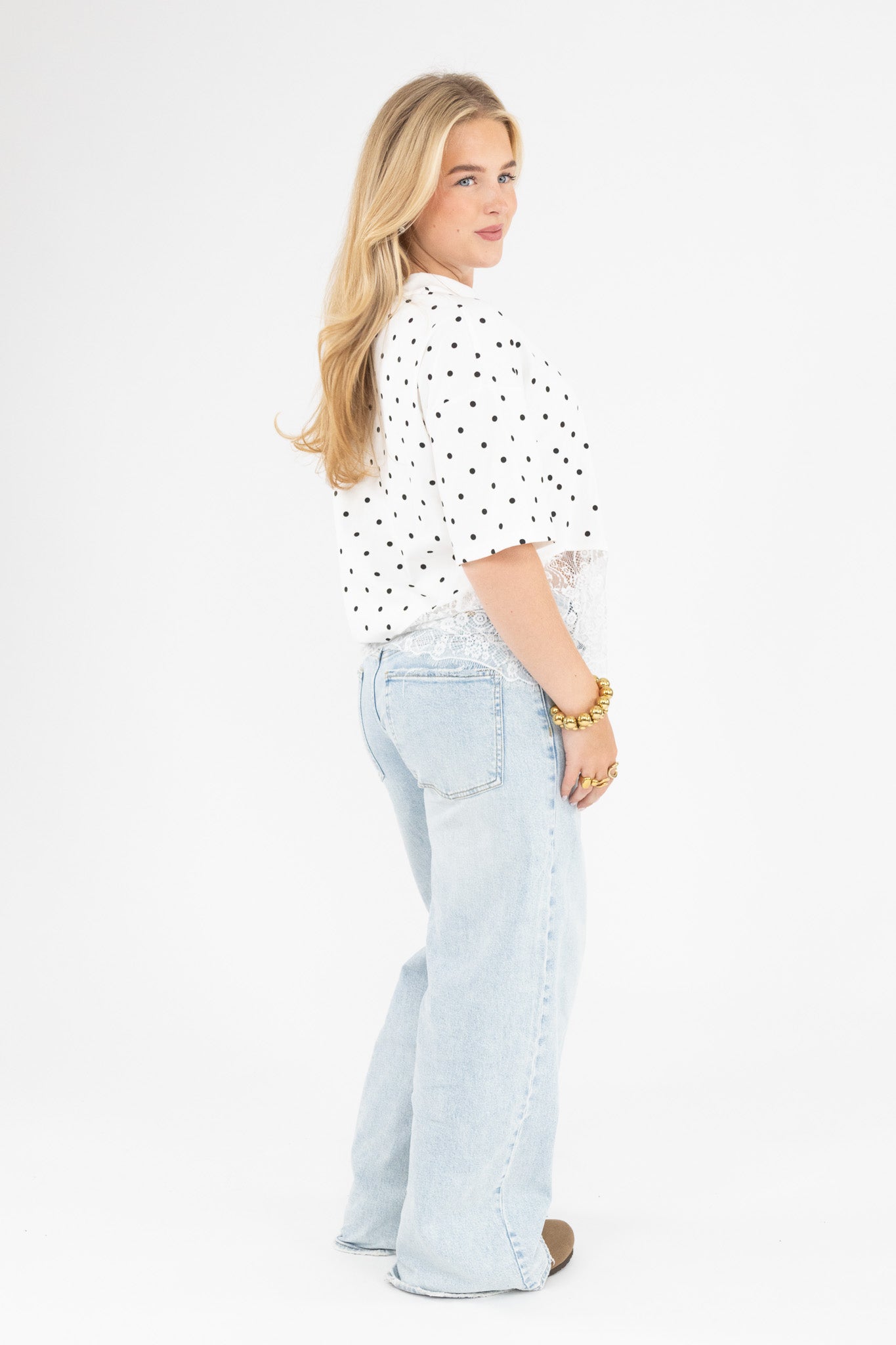 Polka Dot Lace Top