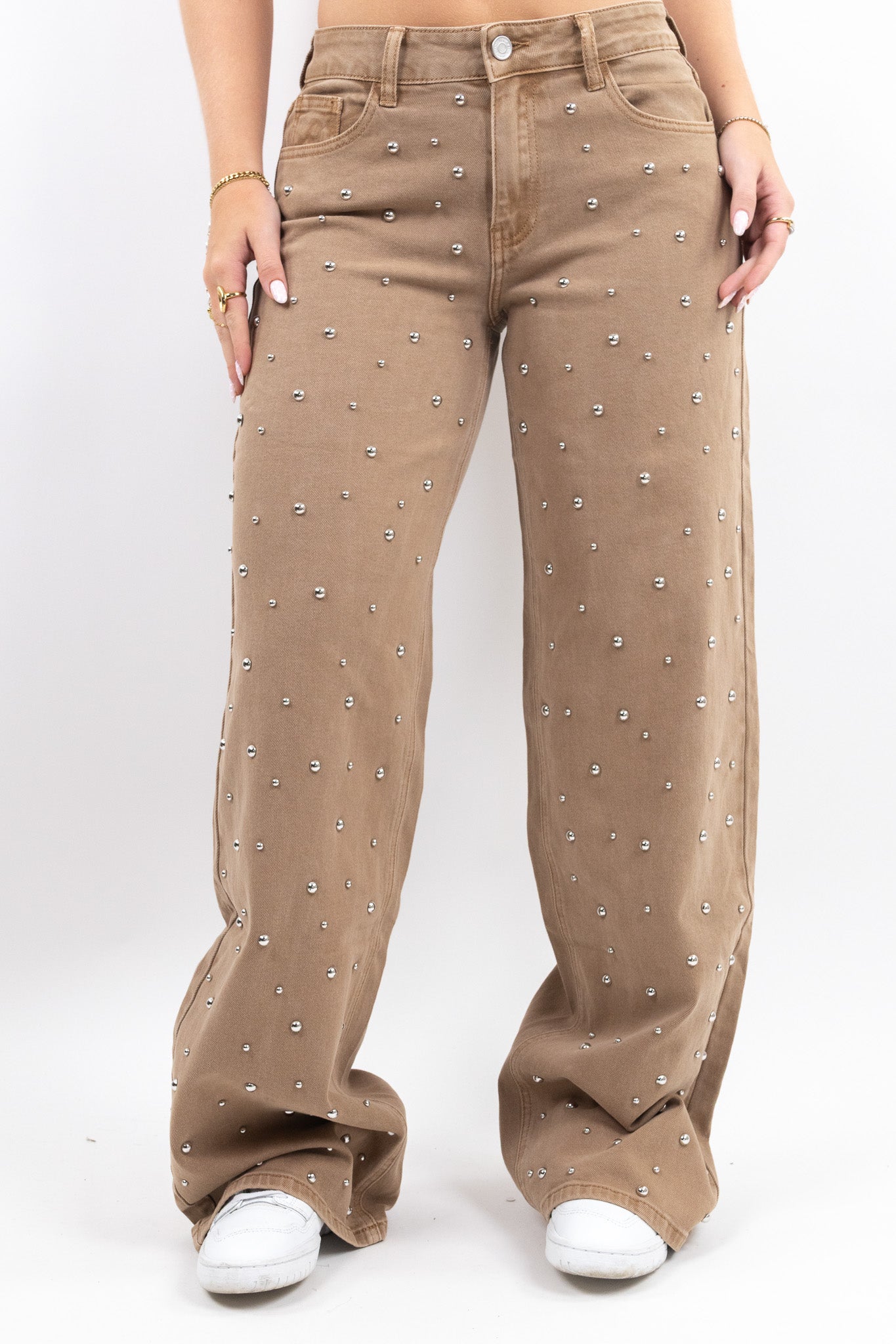 Studded Baggy Jeans - Tall