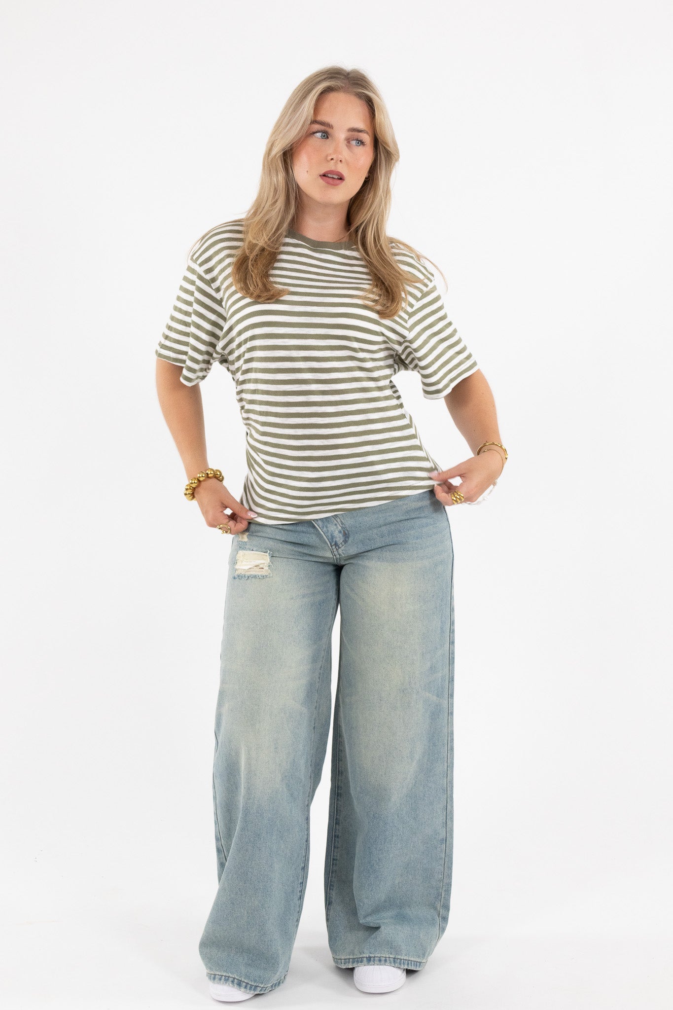 Crossover Wide Leg Denim