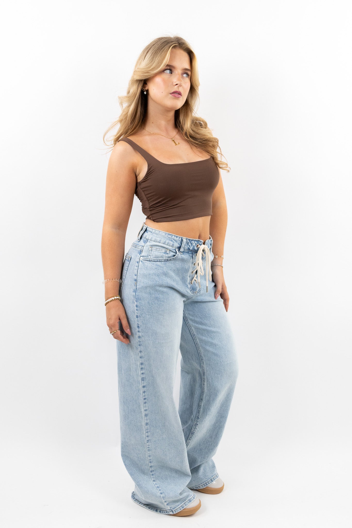 Rope loose fit jeans