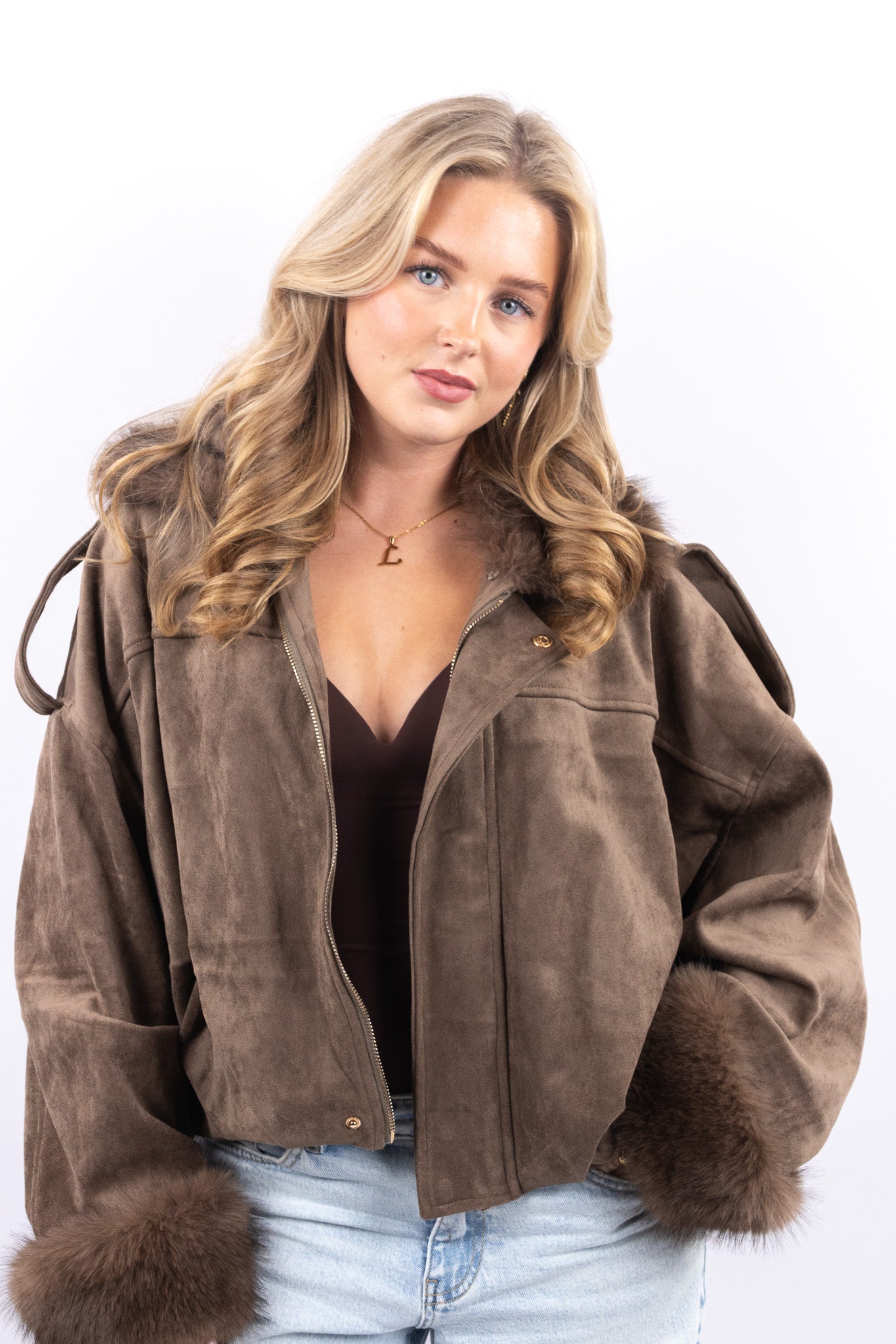 Faux Suede Jacket