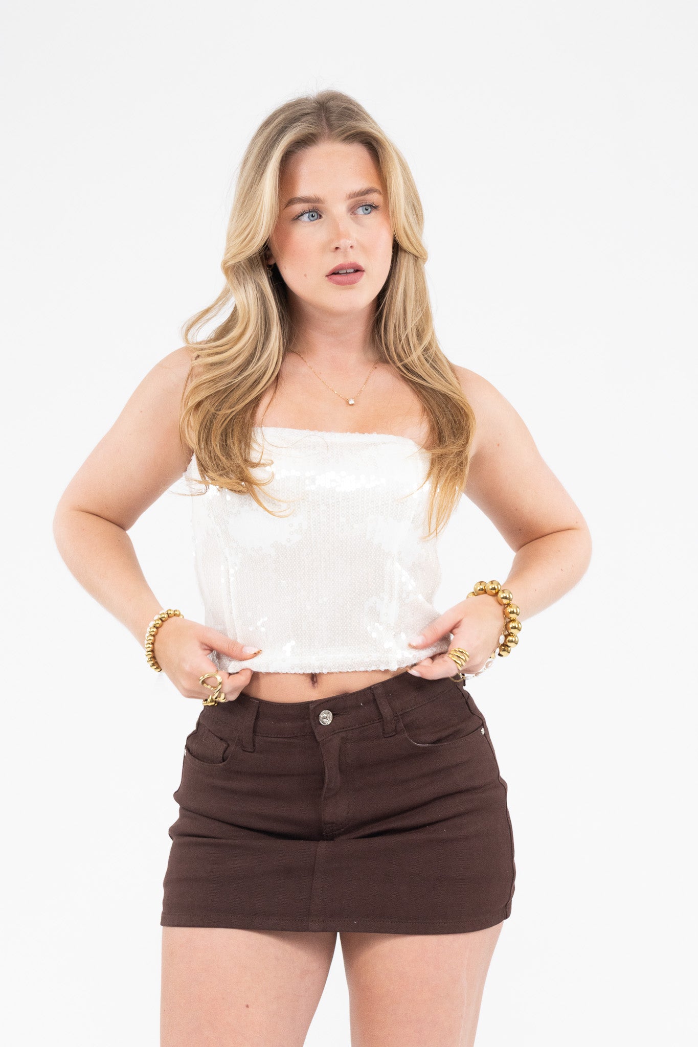 Glitter Bandeau Top