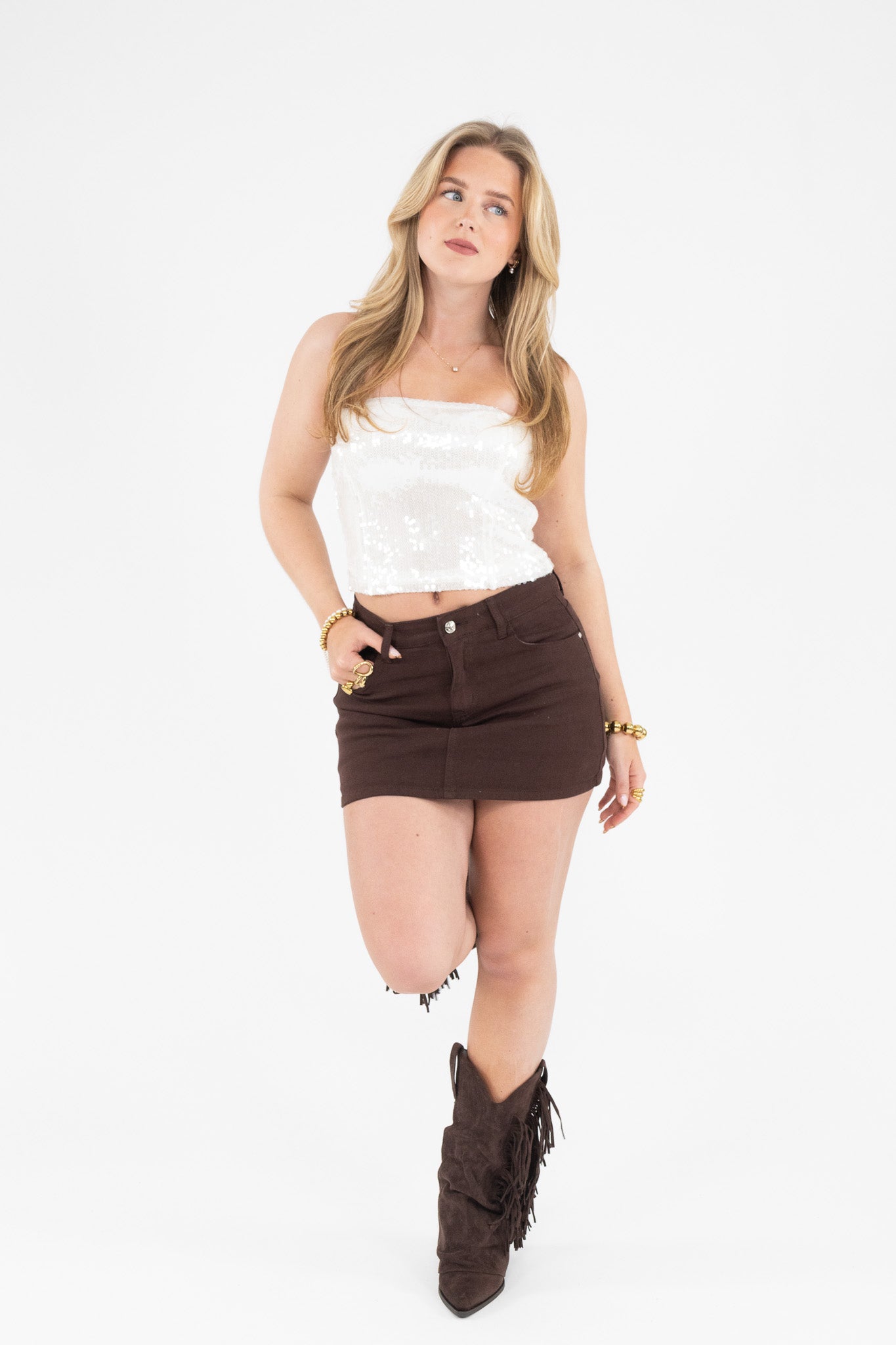 Glitter Bandeau Top