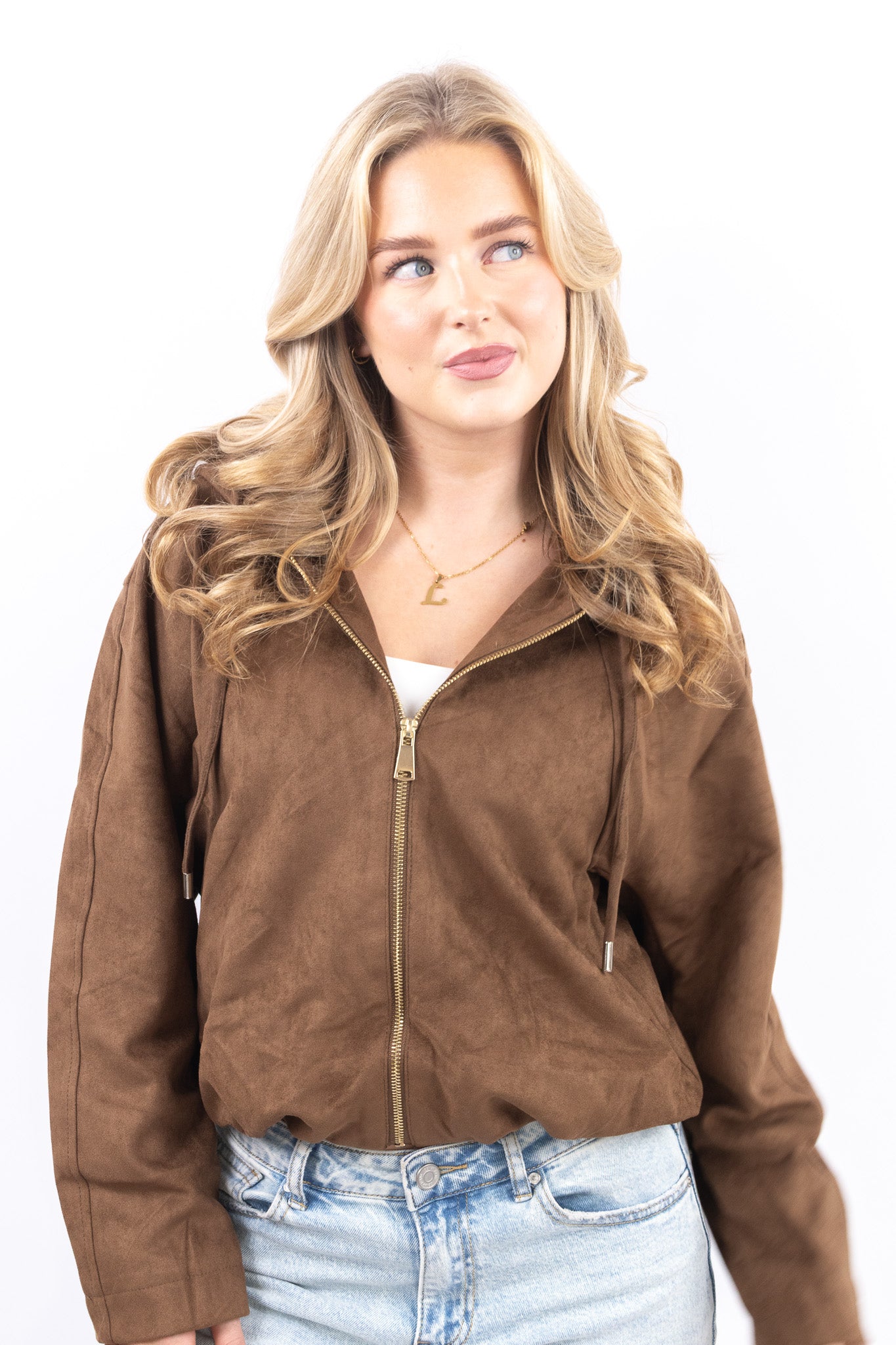 Suede Look Cropped Jacket