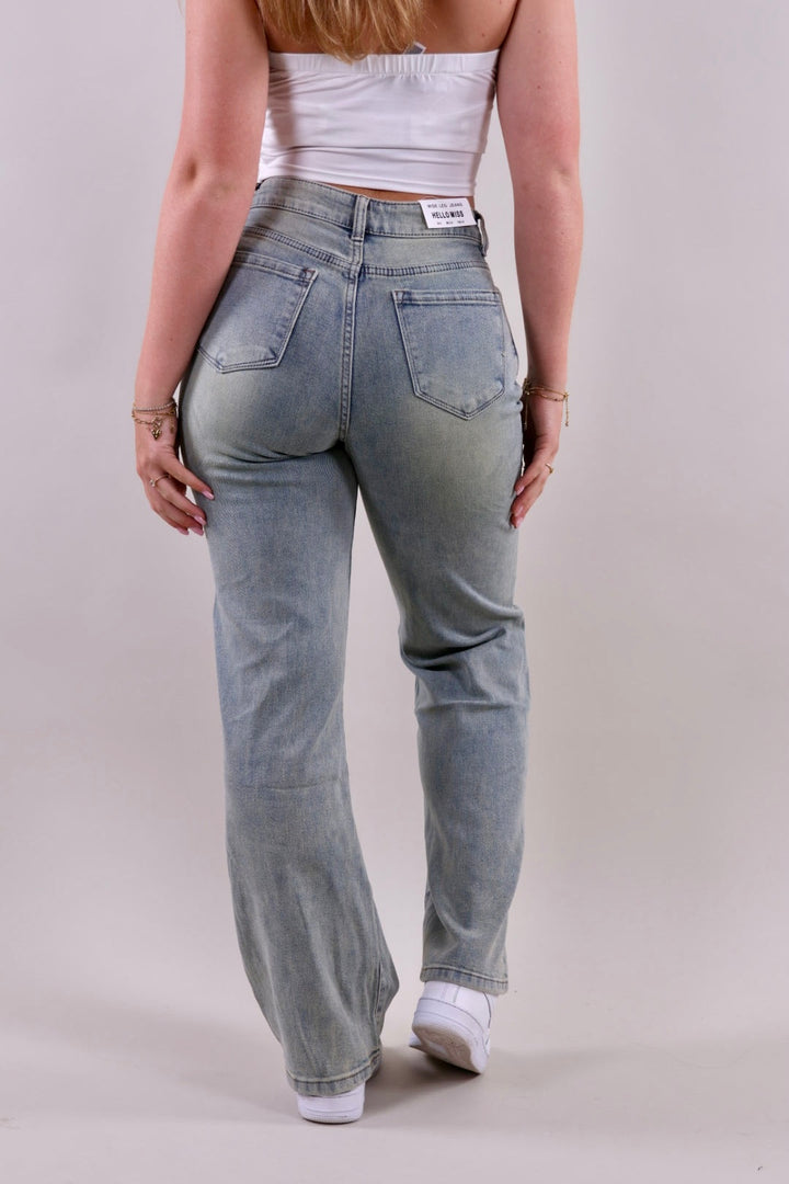 June wide leg jeans - washed