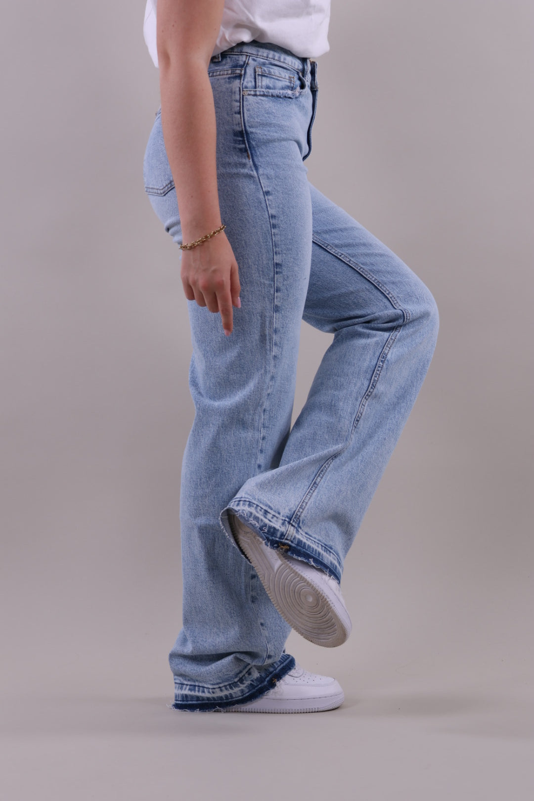 Ella wide leg jeans - extra long blauw