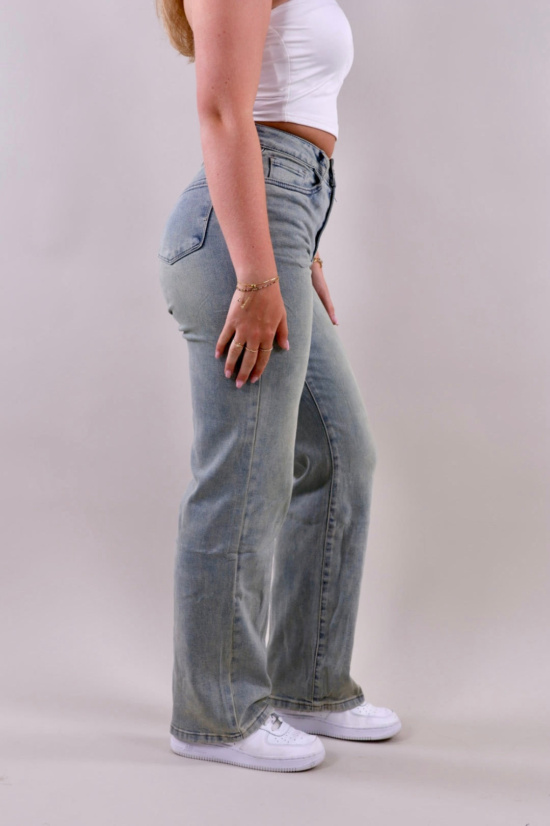 June wide leg jeans - washed