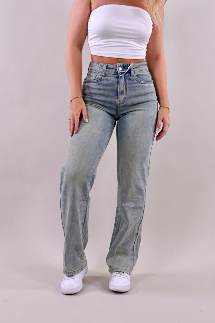 June wide leg jeans - washed