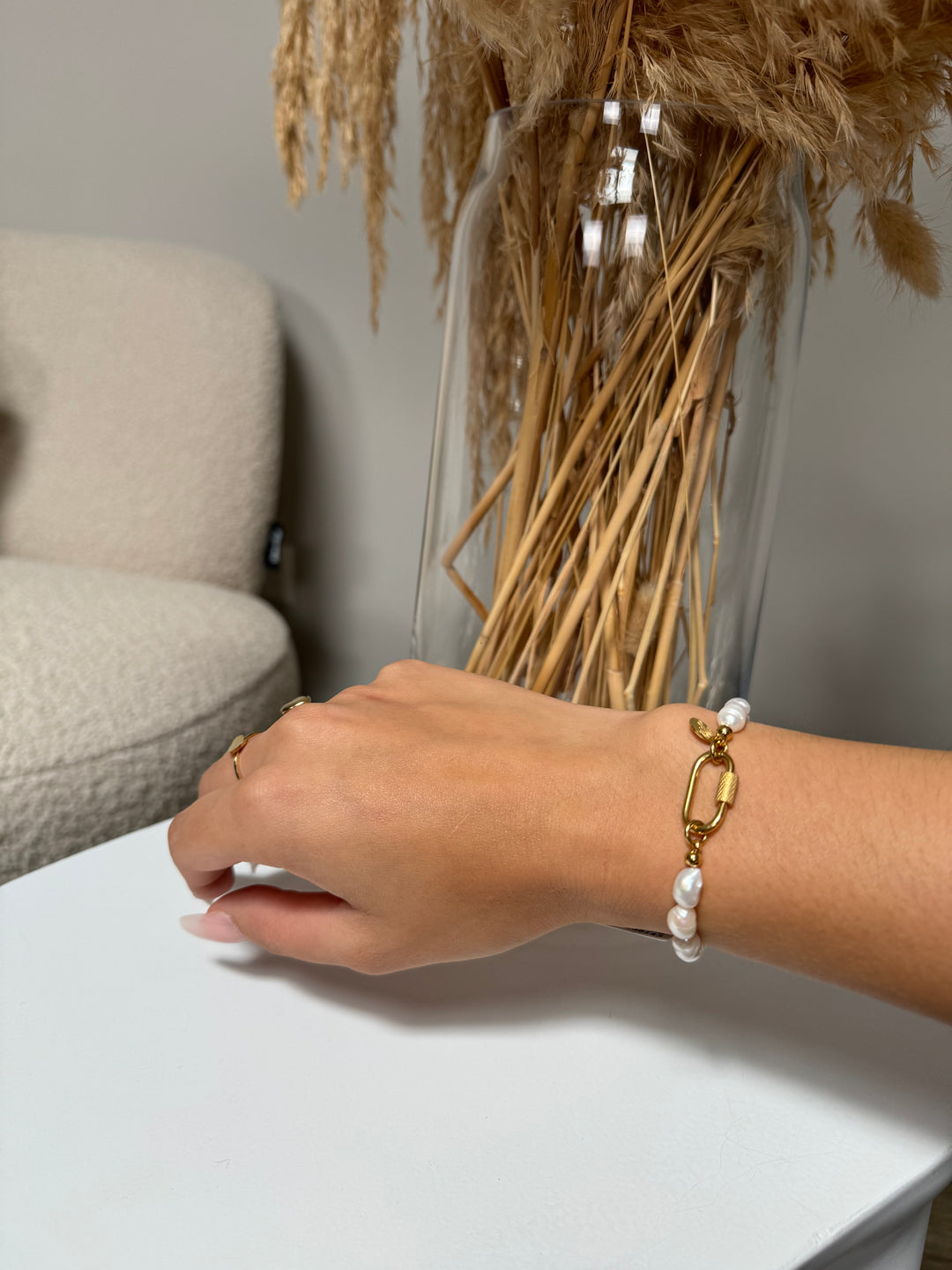 Pearl bracelet - gold