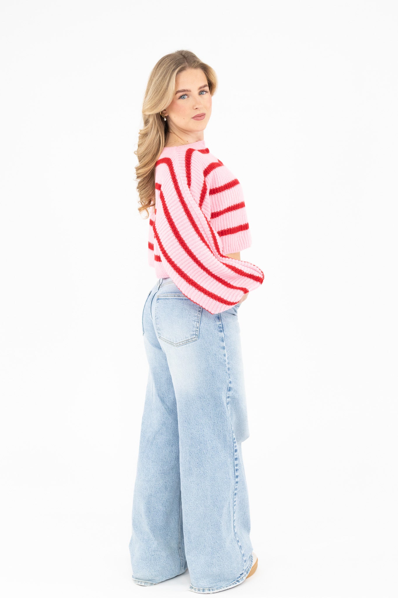 Cropped Striped Knit