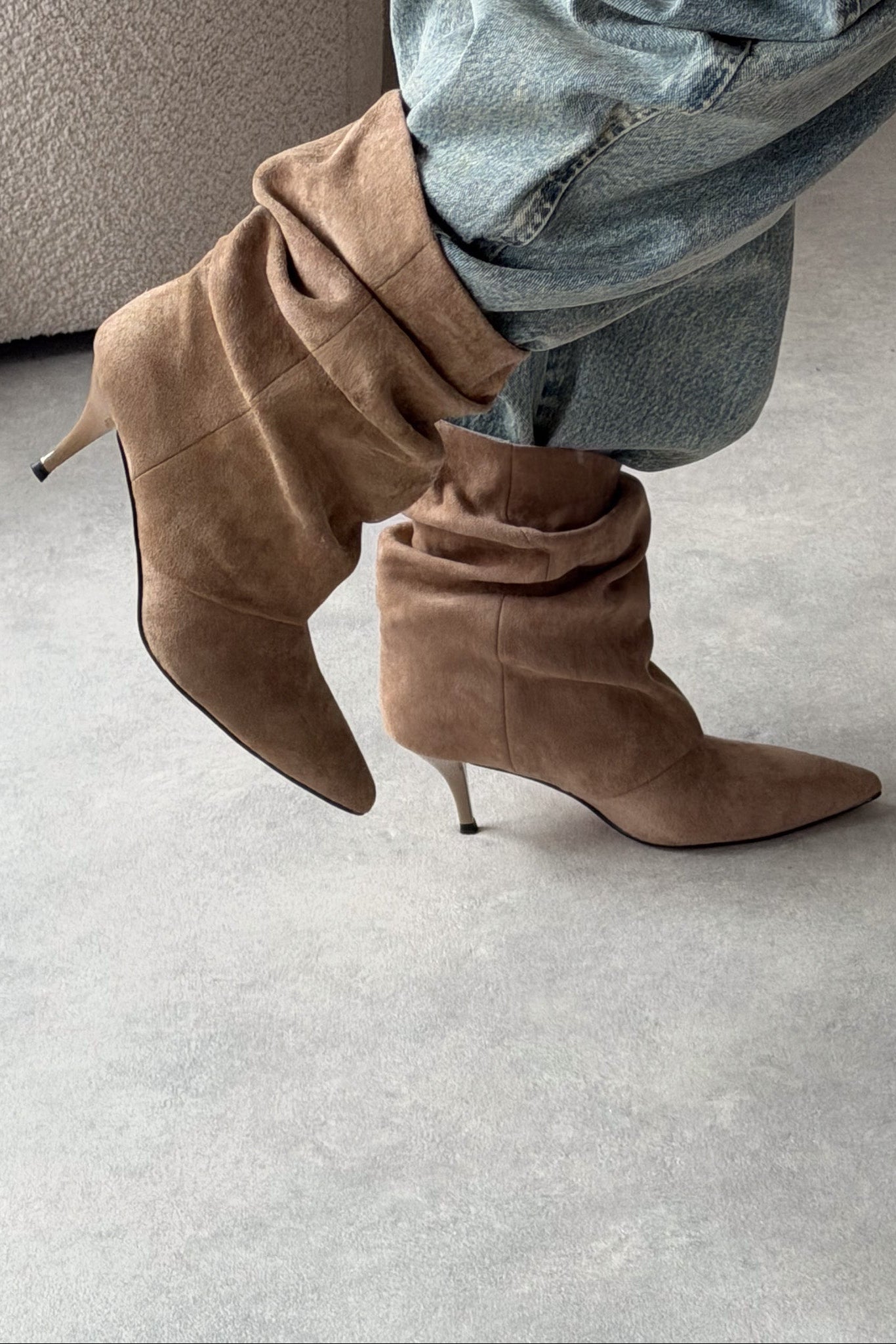 Iconic Suede Slouch Heels