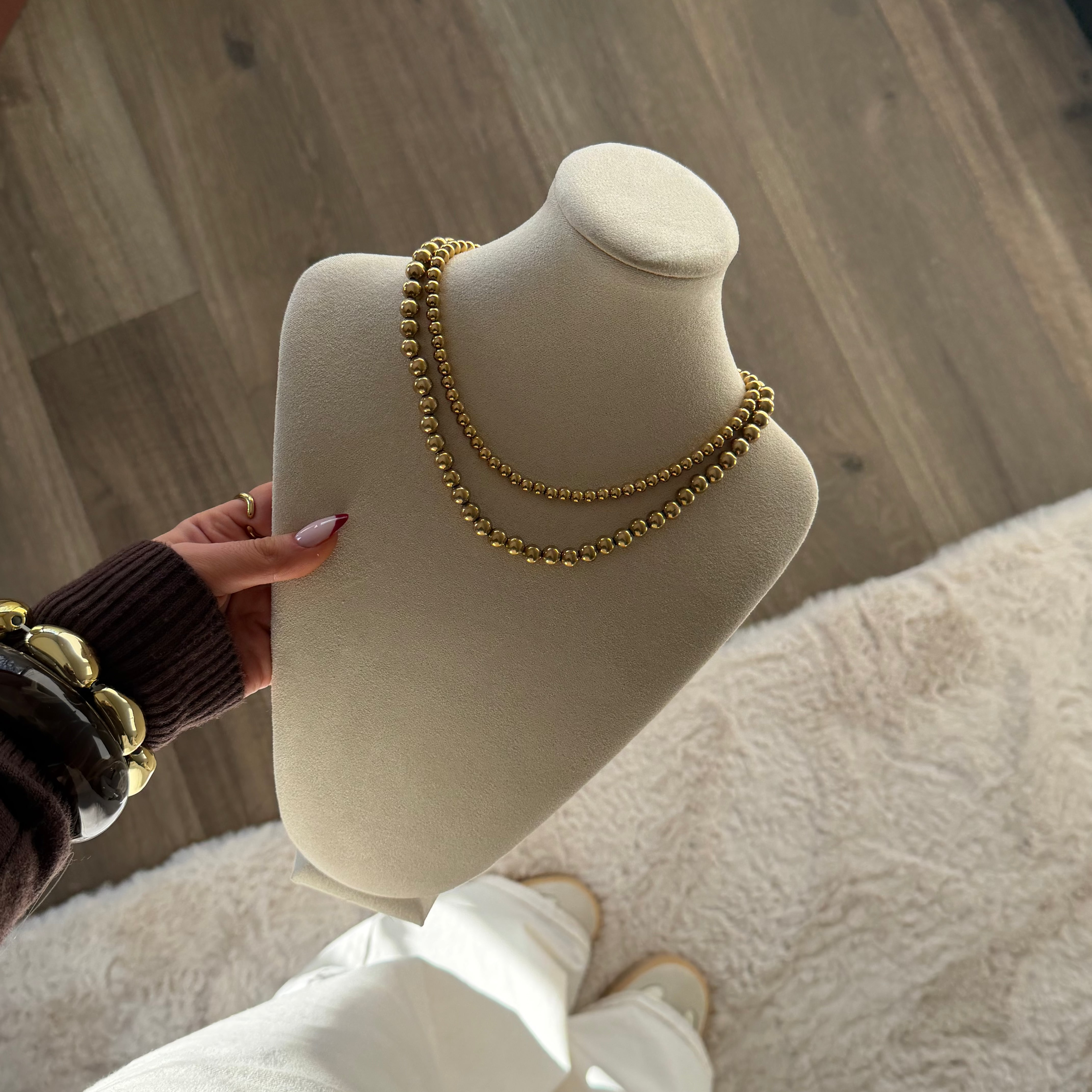 Chrome Beads Necklace
