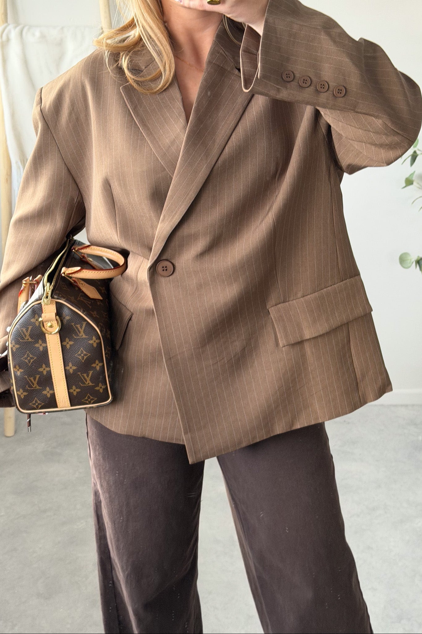 City Pinstripe Blazer