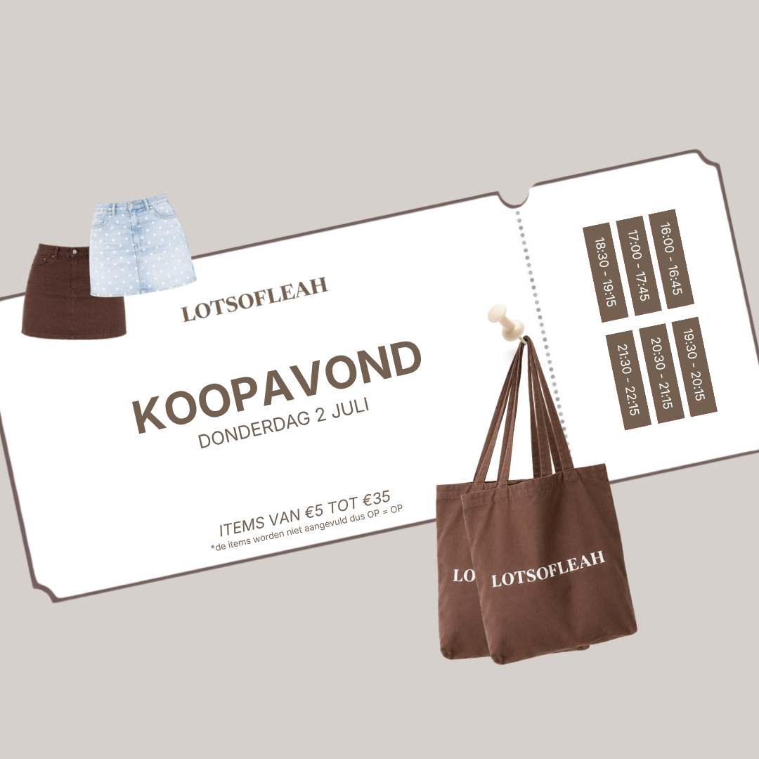 Sample Sale Tickets 2 juli koopavond