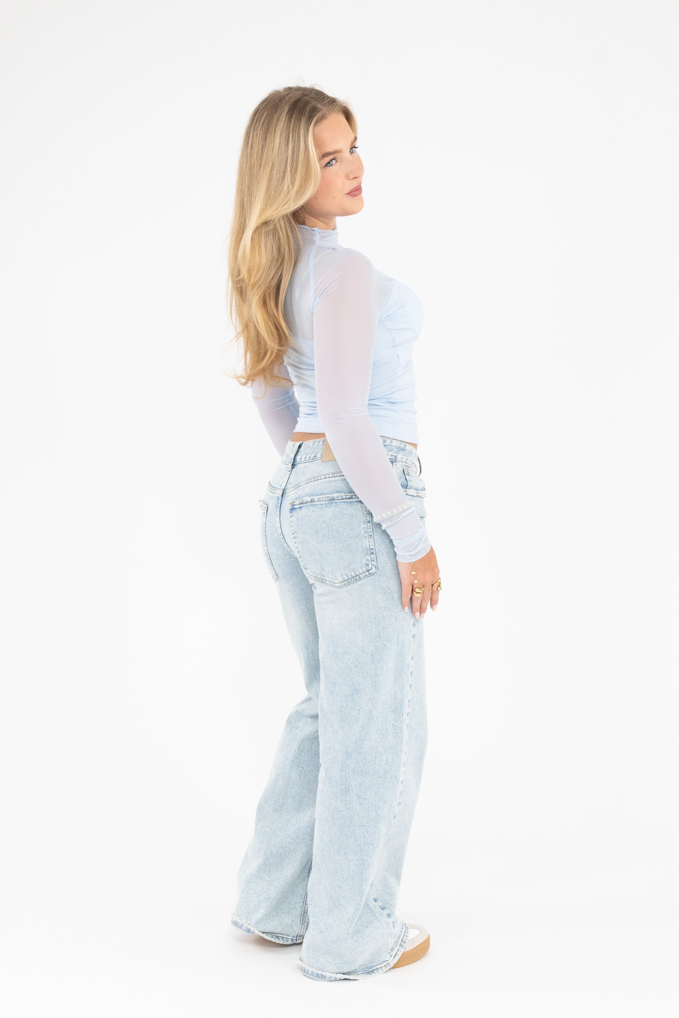 Mesh Long Sleeve Top