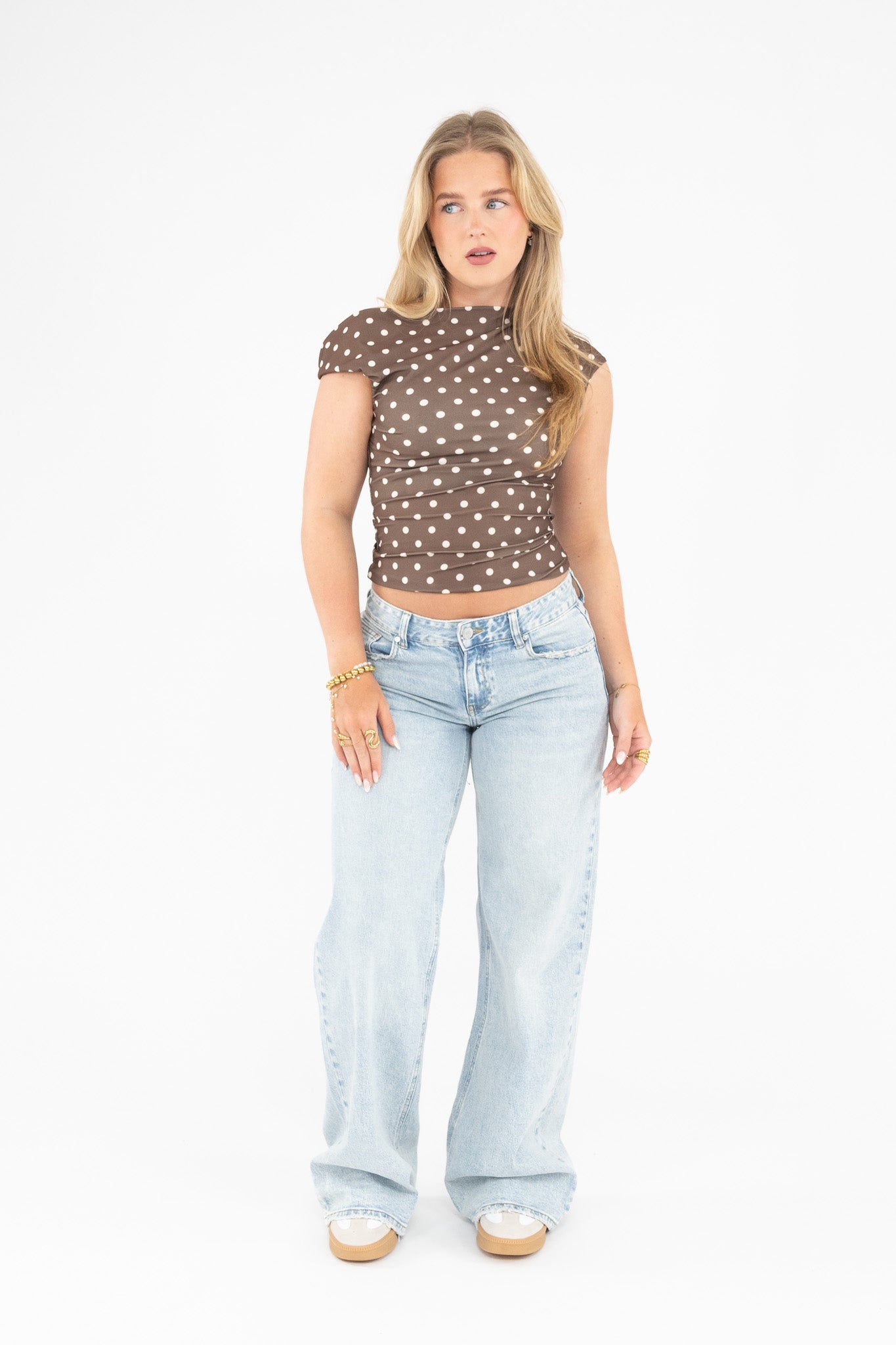 Dots Off Shoulder Top