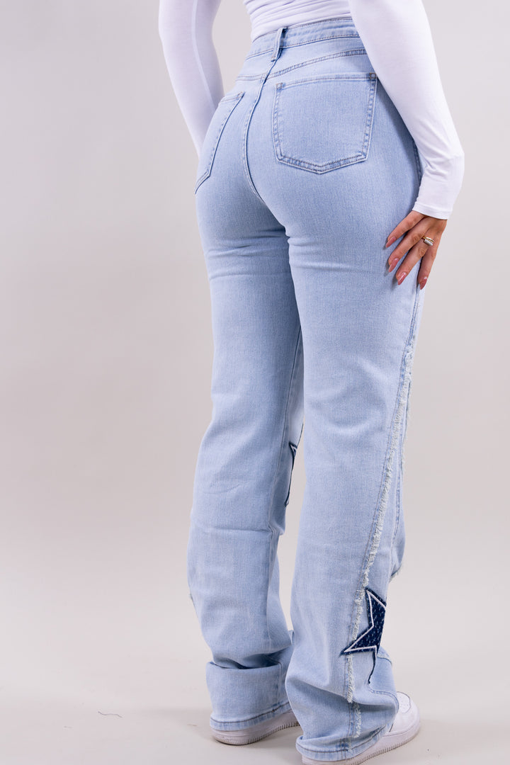 Star wide leg jeans - stretch