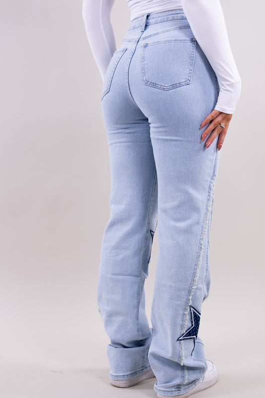 Star wide leg jeans - stretch