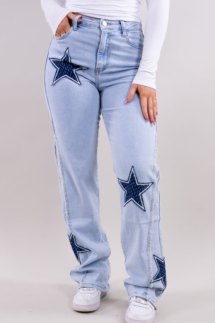 Star wide leg jeans - stretch