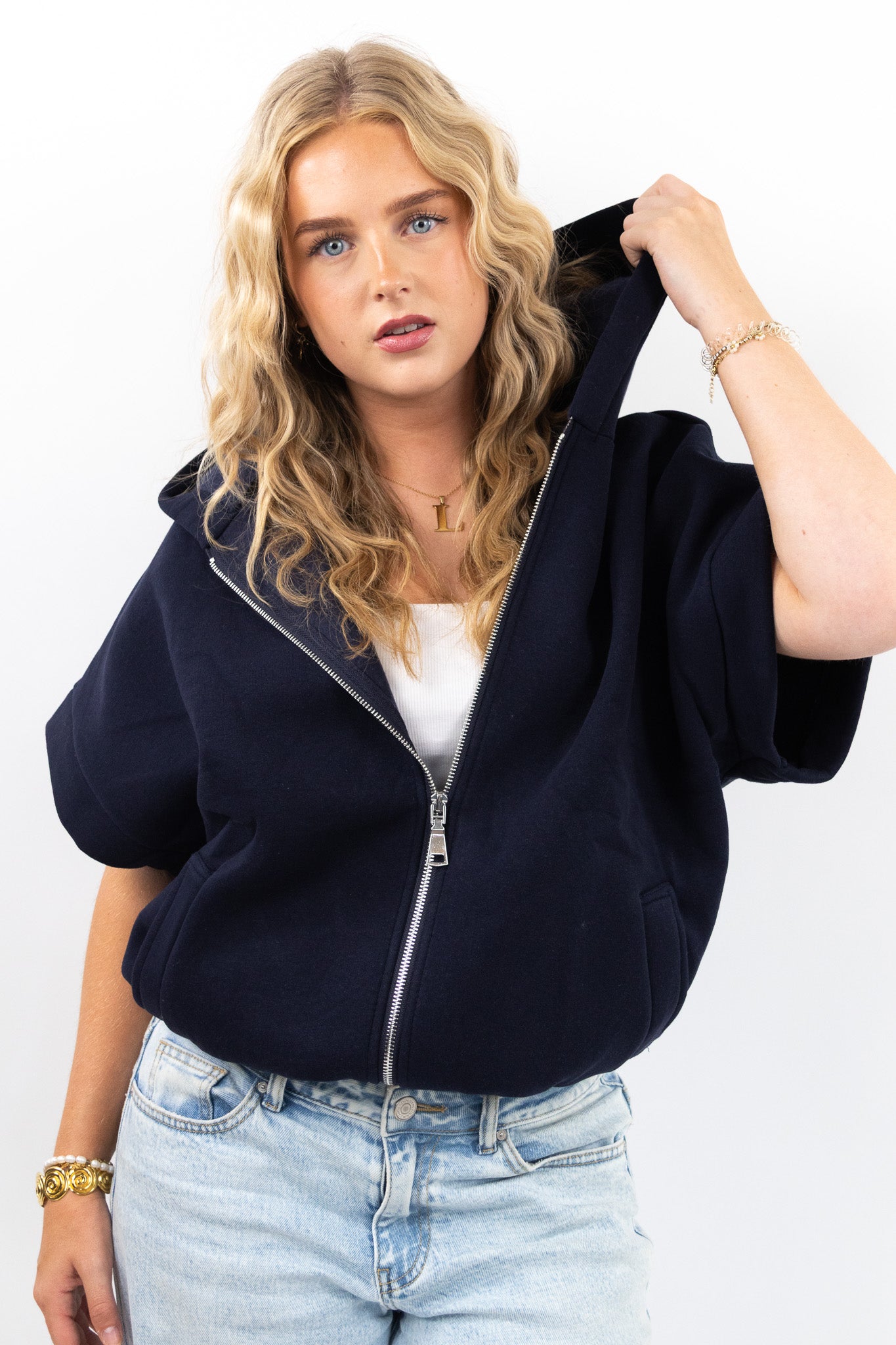 Sleeveless Zip Hoodie