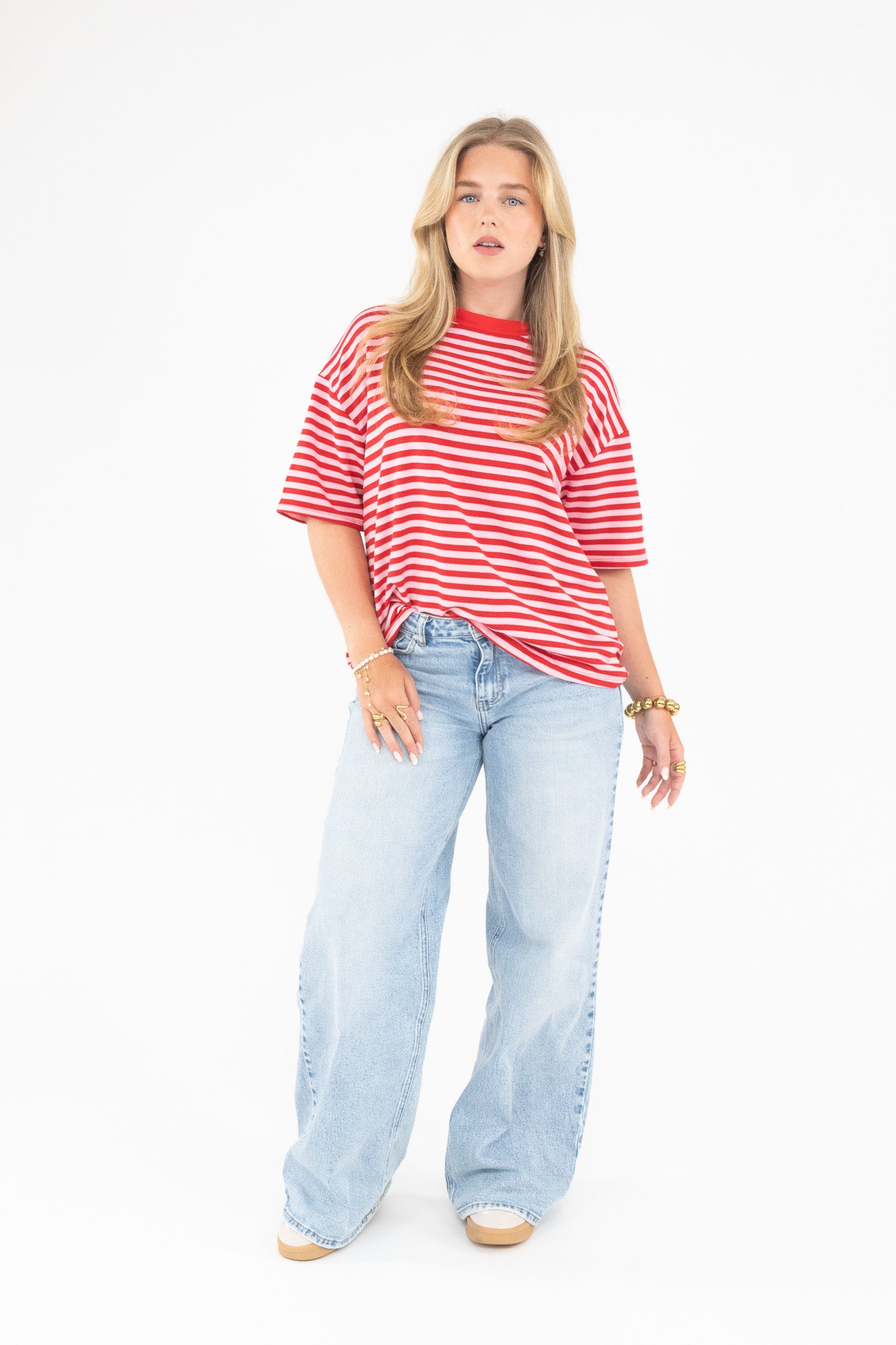 Oversized Stripe Tee Short Sleeve