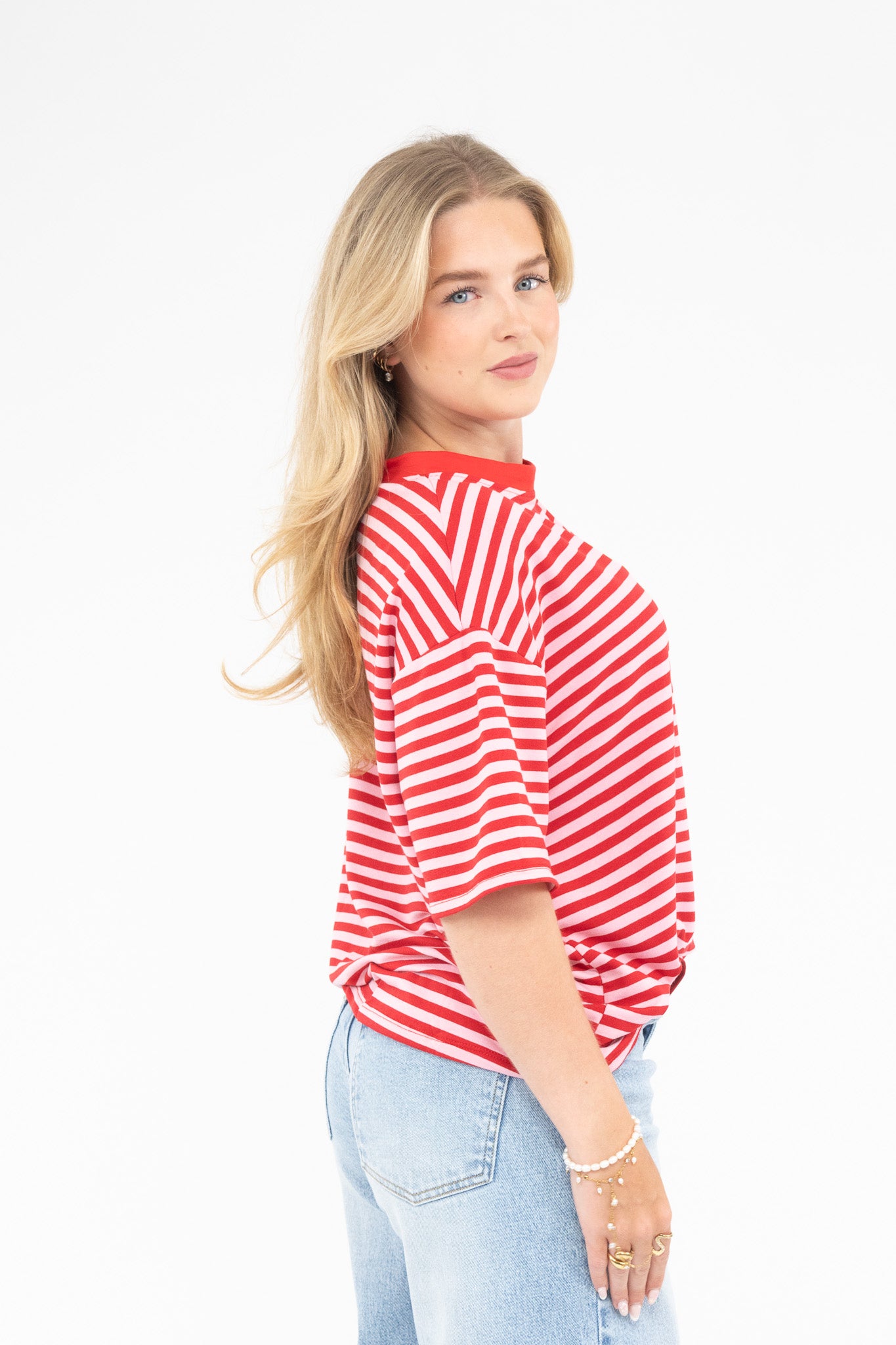 Oversized Stripe Tee Short Sleeve