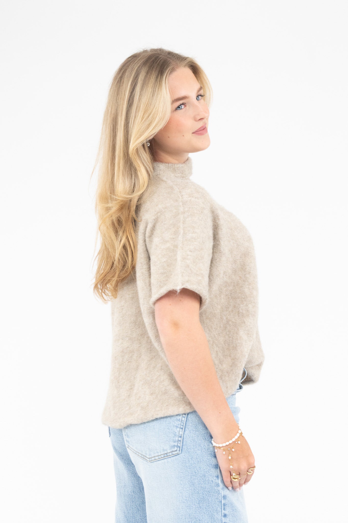 Cut Out Shoulder Knit