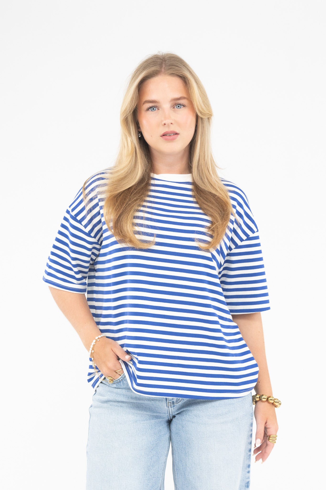 Oversized Stripe Tee Short Sleeve