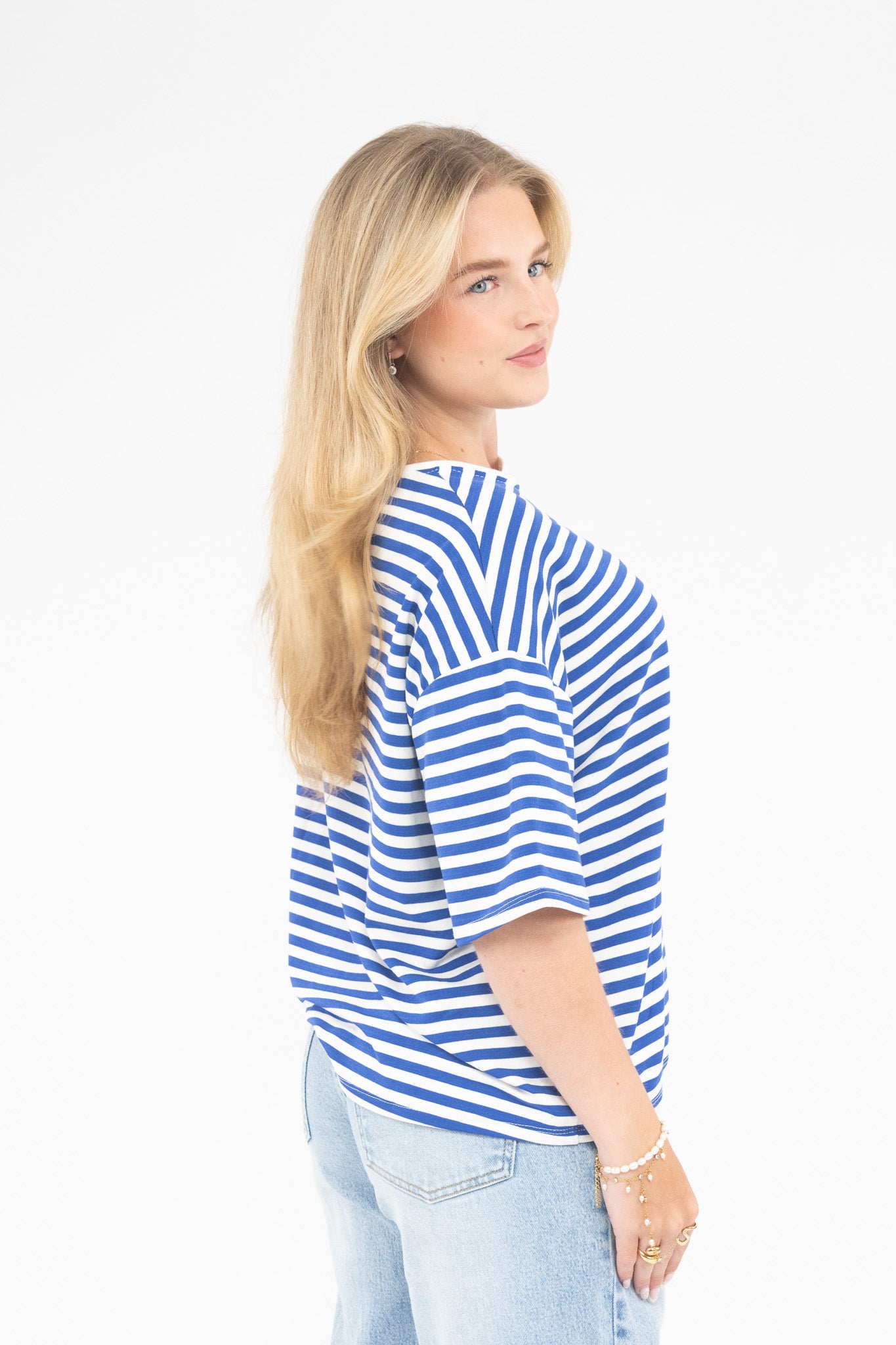 Oversized Stripe Tee Short Sleeve